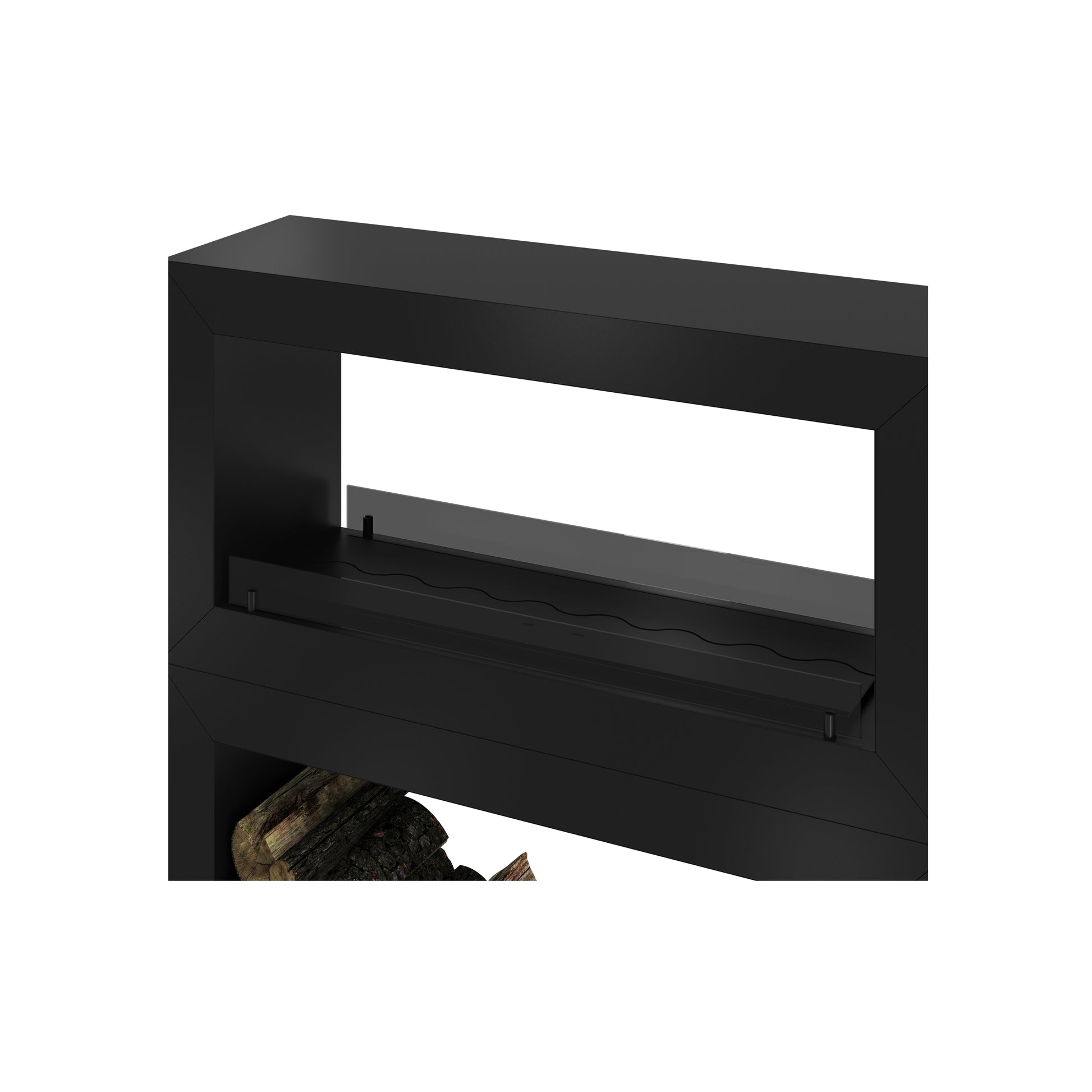 Home Room Divider See-through Fireplace 120 cm