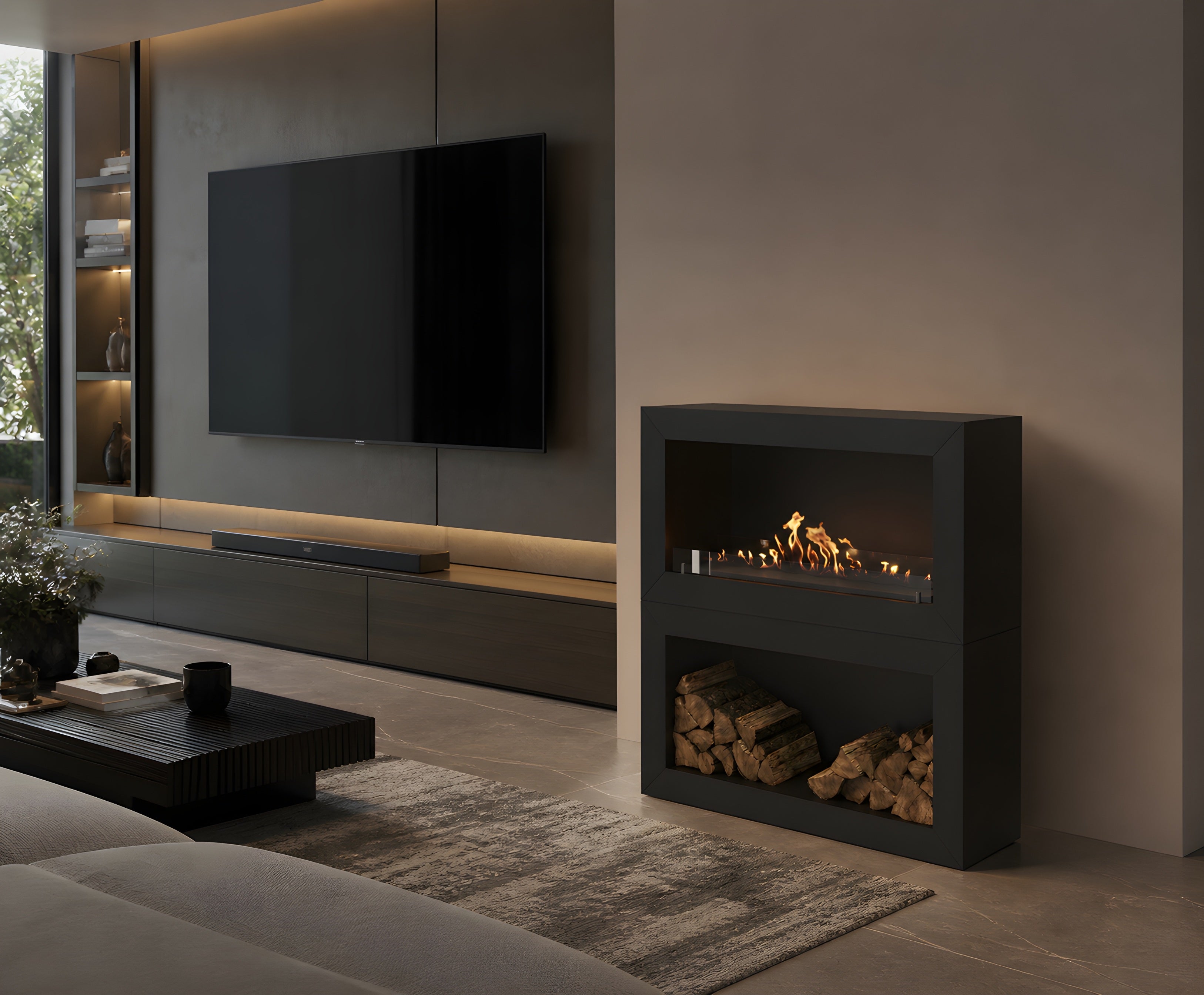 Image of Home Roomdivider Fireplace 120 cm
