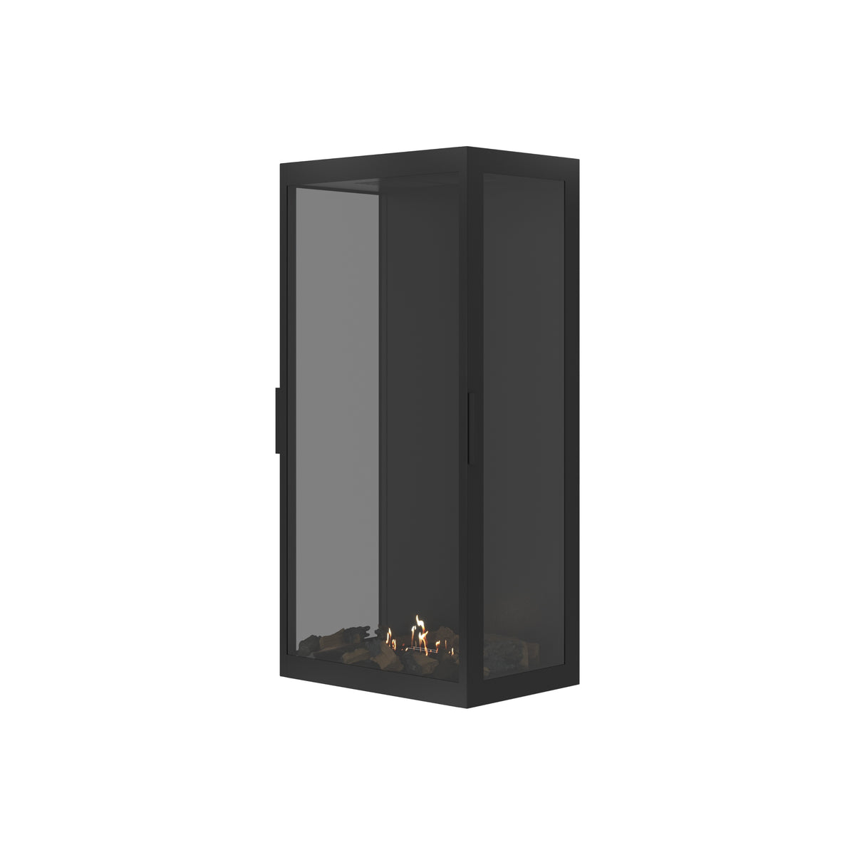 Made Three-Sided Vertical Roomdivider Full Glass 60 x 100 cm