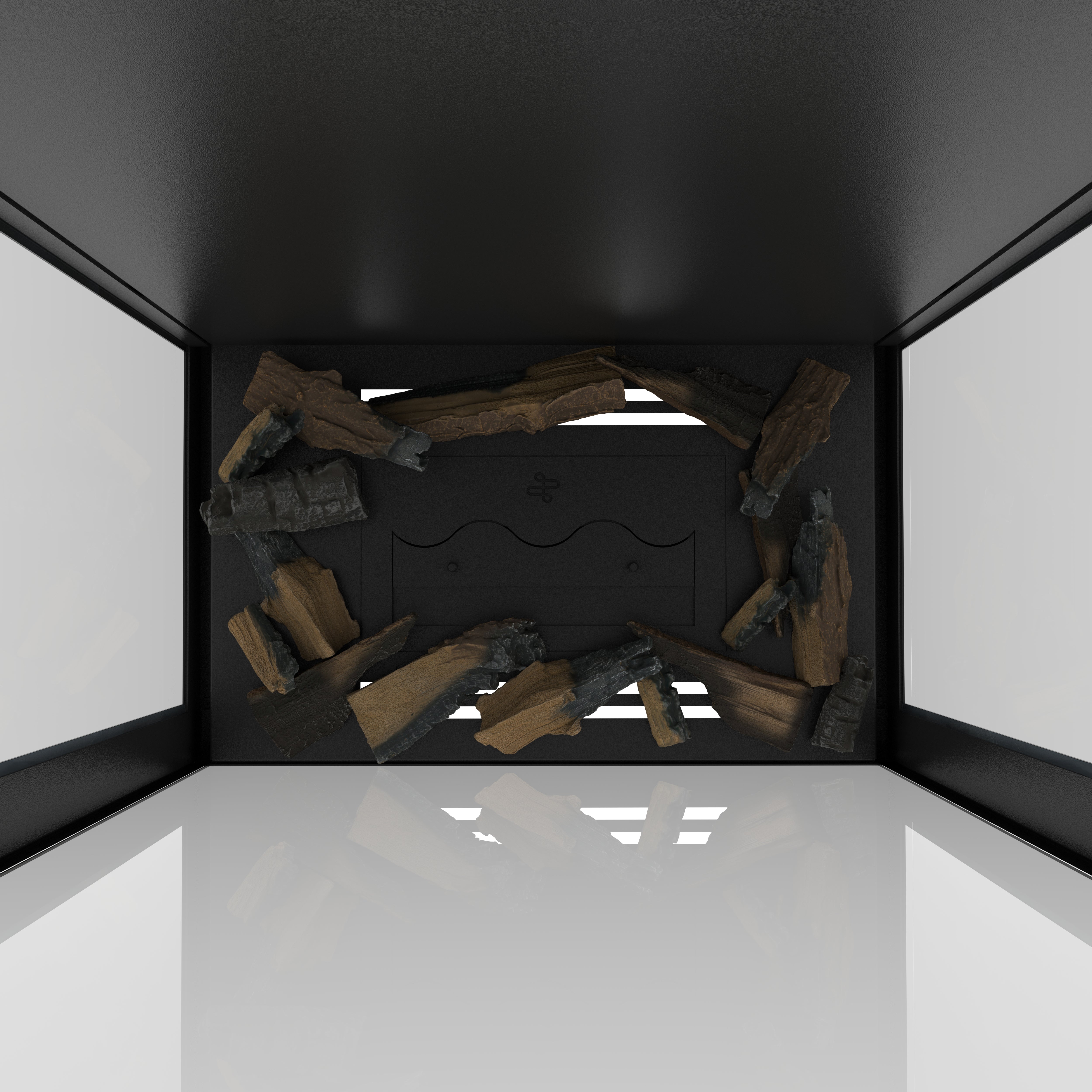 Image of Made Three-Sided Vertical Roomdivider Full Glass 60 x 100 cm