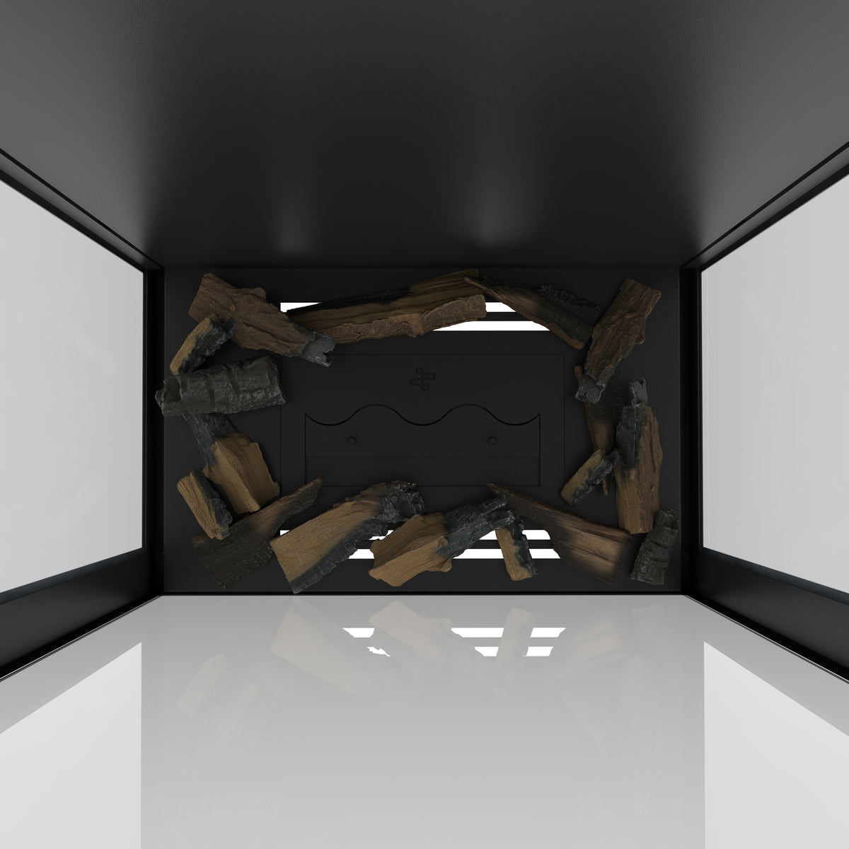 Made Three-Sided Vertical Roomdivider Full Glass 60 x 100 cm