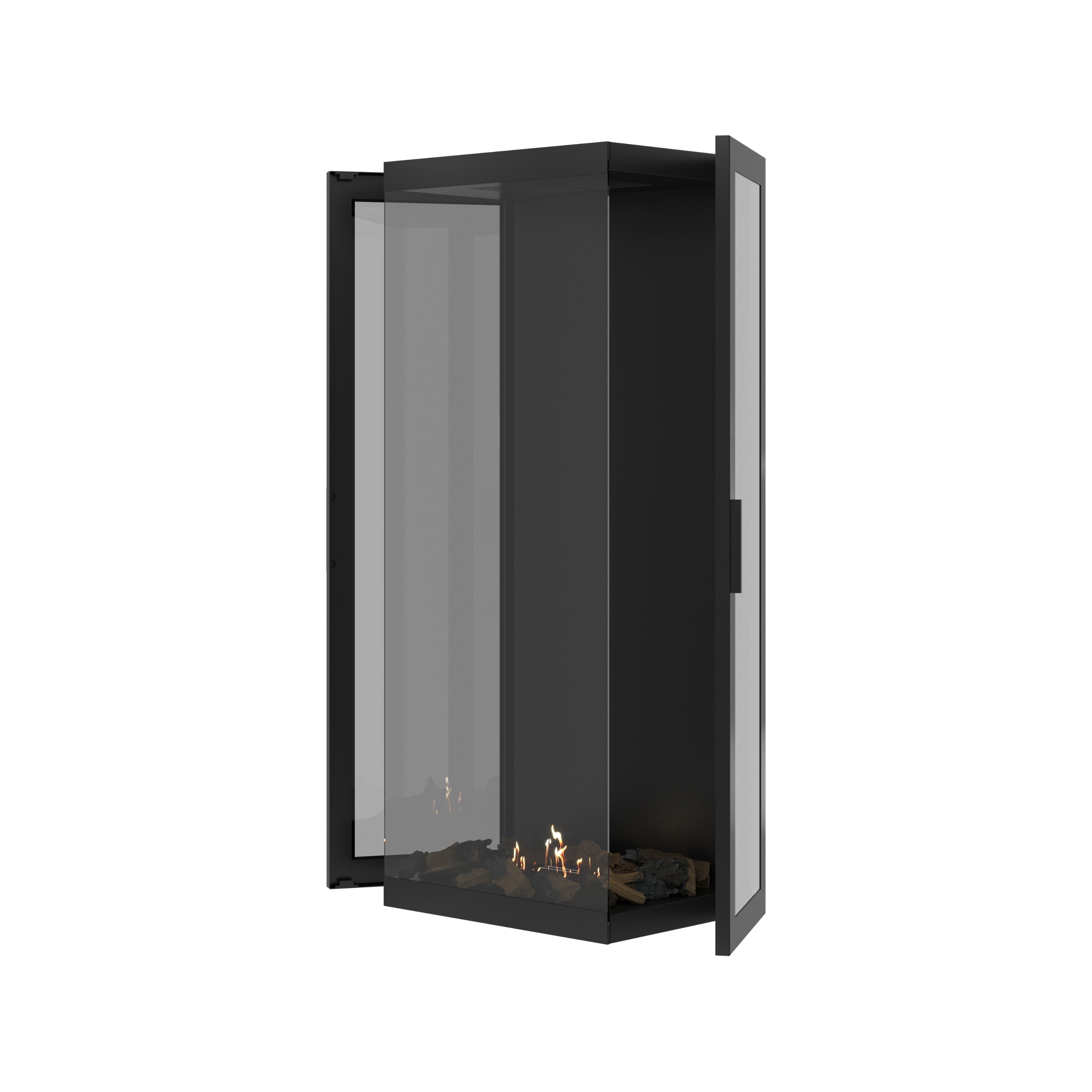 Image of Made Three-Sided Vertical Roomdivider Full Glass 60 x 120 cm