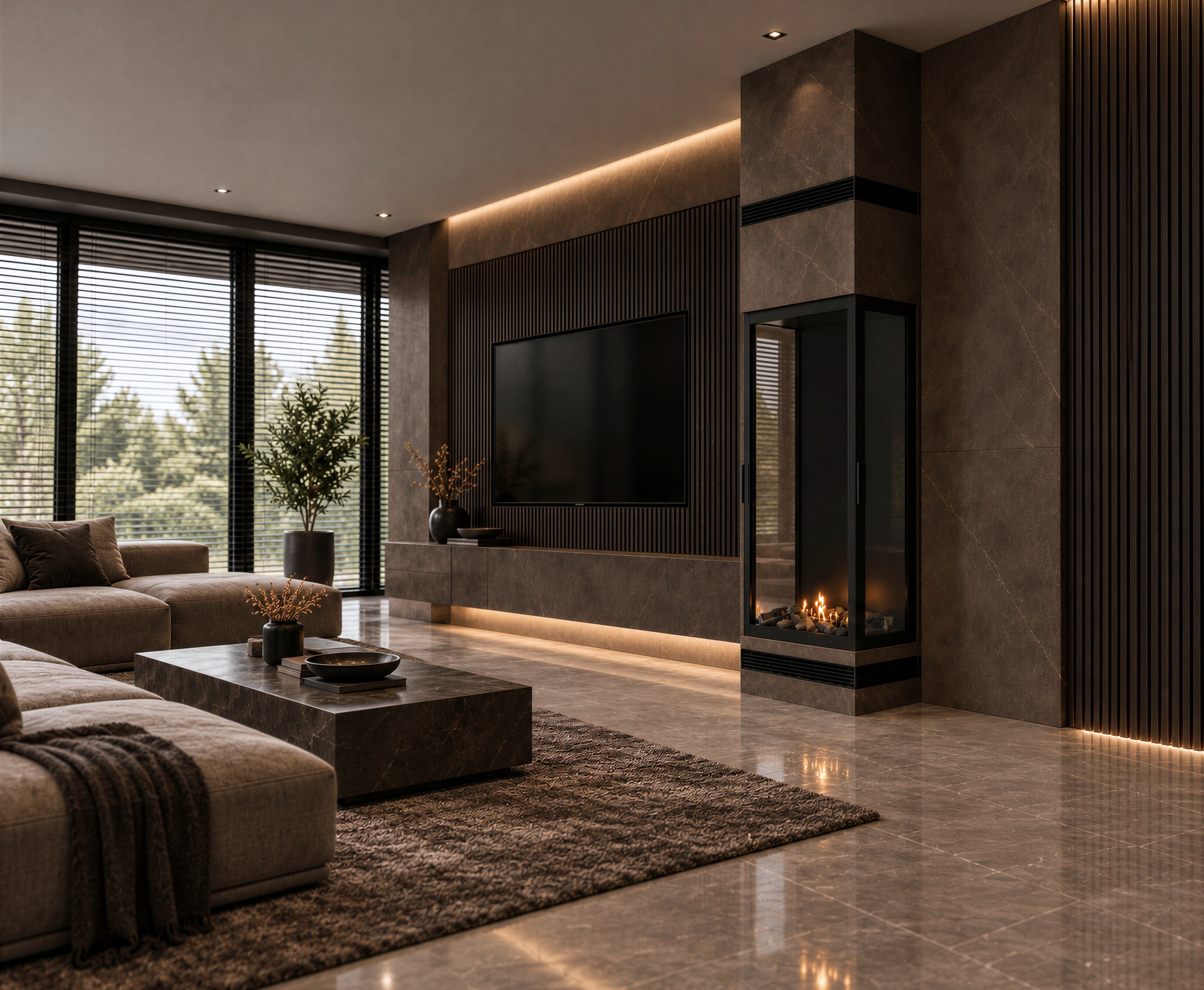 Image of Made Three-Sided Vertical Roomdivider Full Glass 60 x 140 cm