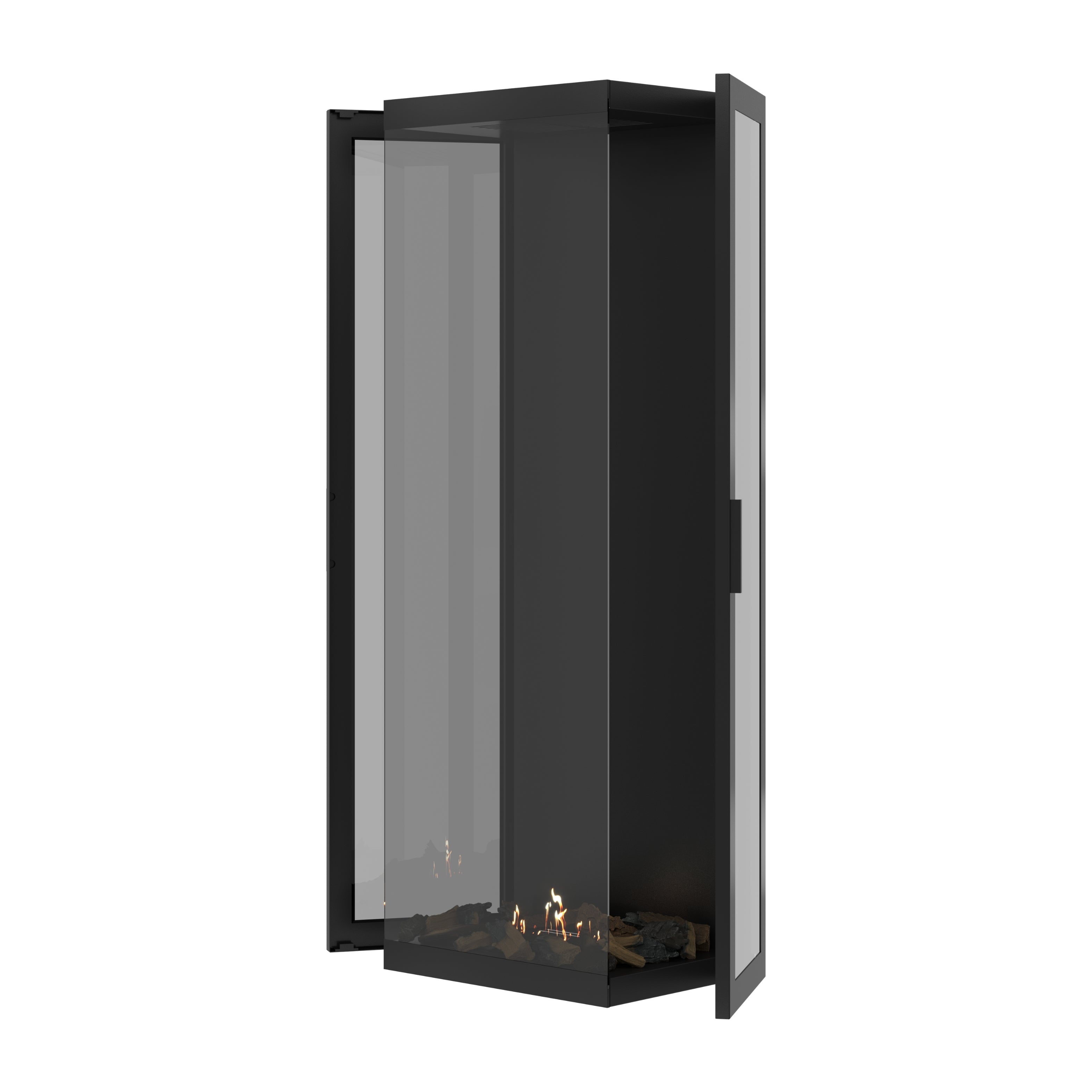 Image of Made Three-Sided Vertical Roomdivider Full Glass 60 x 160 cm