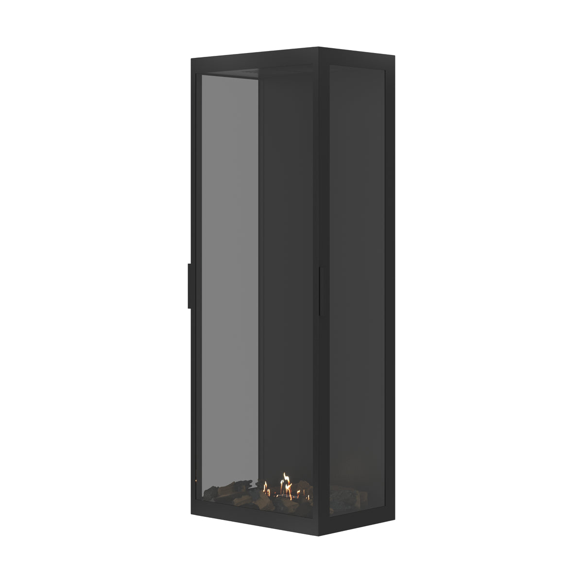 Made Three-Sided Vertical Roomdivider Full Glass 60 x 160 cm