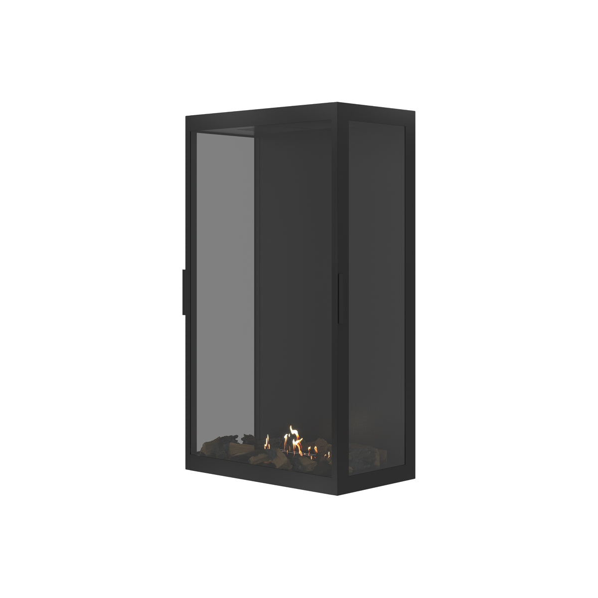 Made Three-Sided Vertical Roomdivider Full Glass 70 x 100 cm