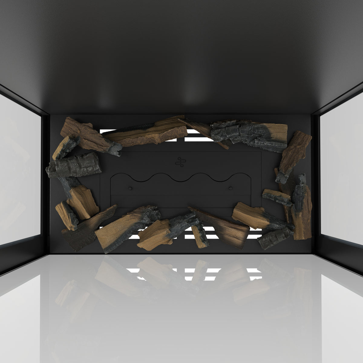 Made Three-Sided Vertical Roomdivider Full Glass 70 x 120 cm