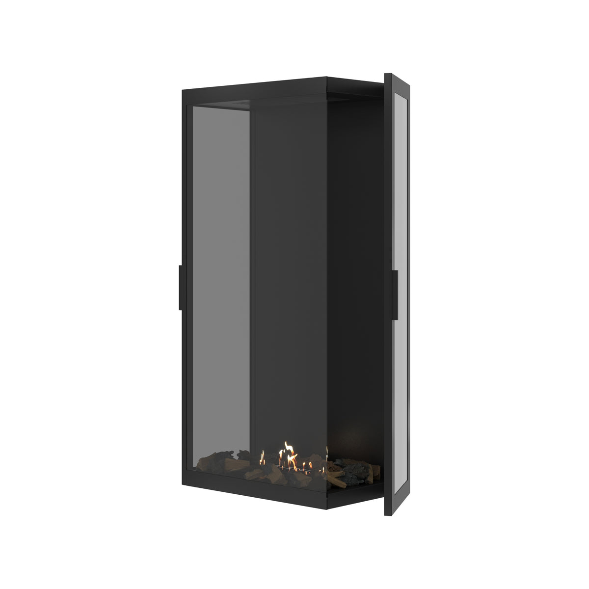 Made Three-Sided Vertical Roomdivider Full Glass 70 x 120 cm
