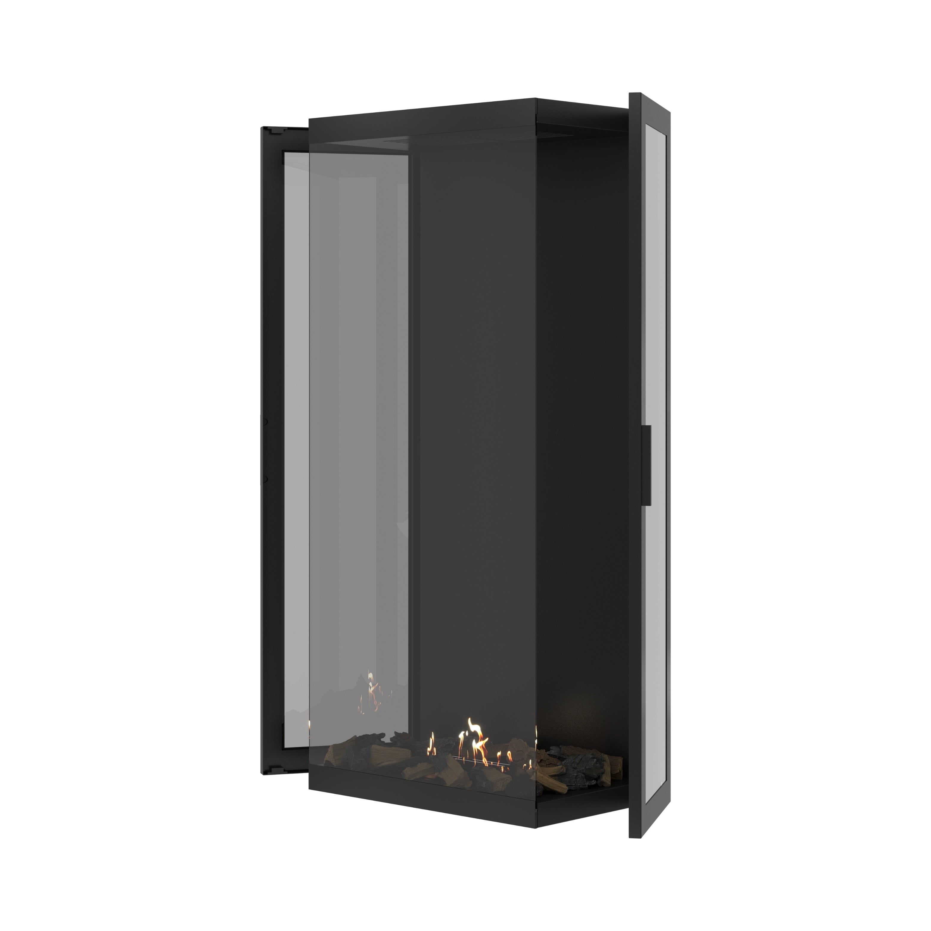 Image of Made Three-Sided Vertical Roomdivider Full Glass 70 x 140 cm