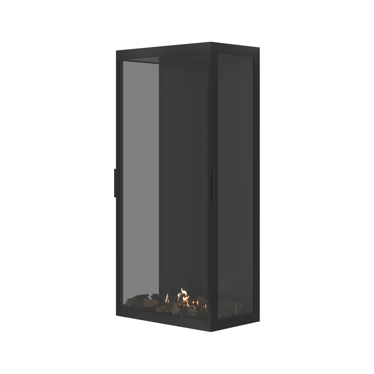 Made Three-Sided Vertical Roomdivider Full Glass 70 x 140 cm