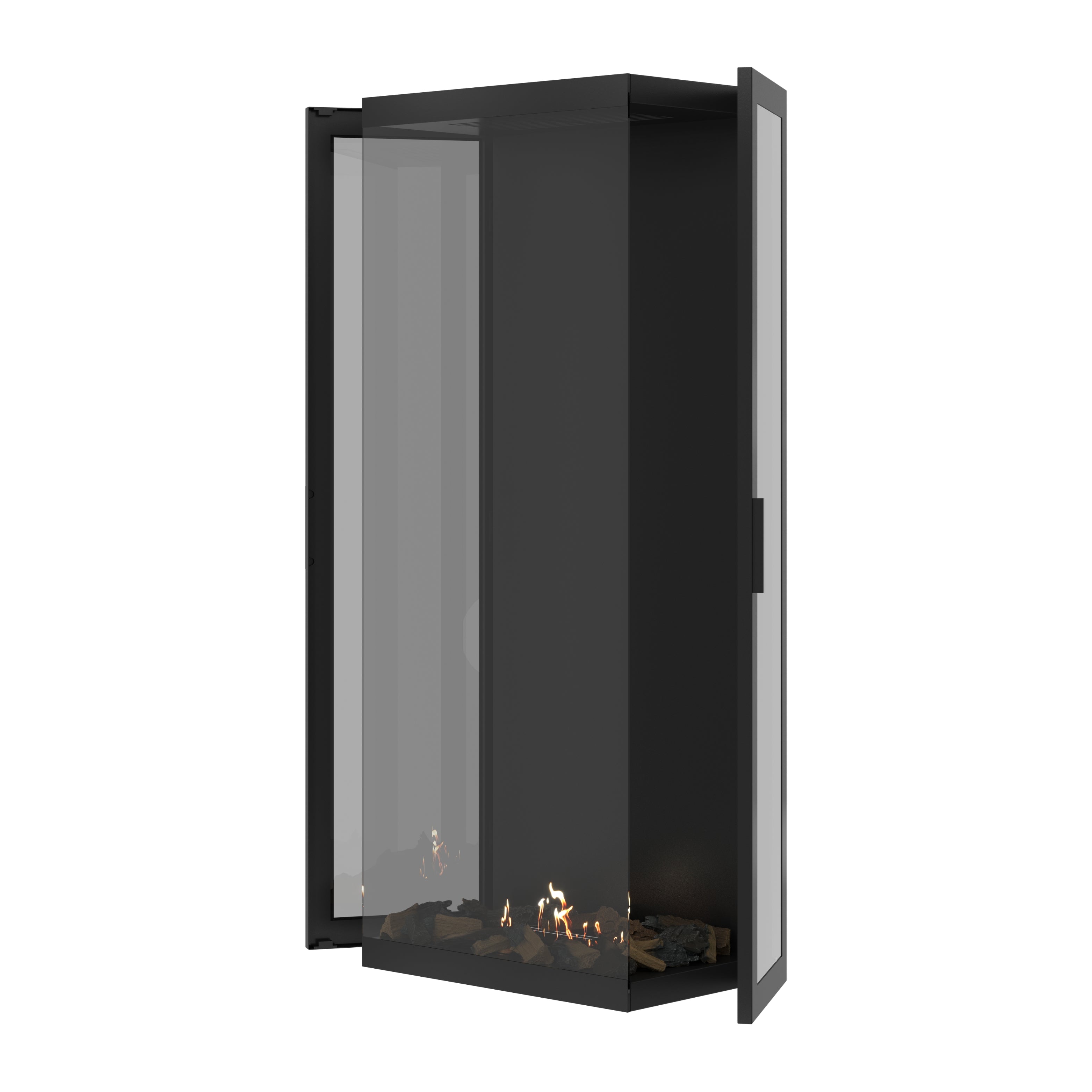 Image of Made Three-Sided Vertical Roomdivider Full Glass 70 x 160 cm