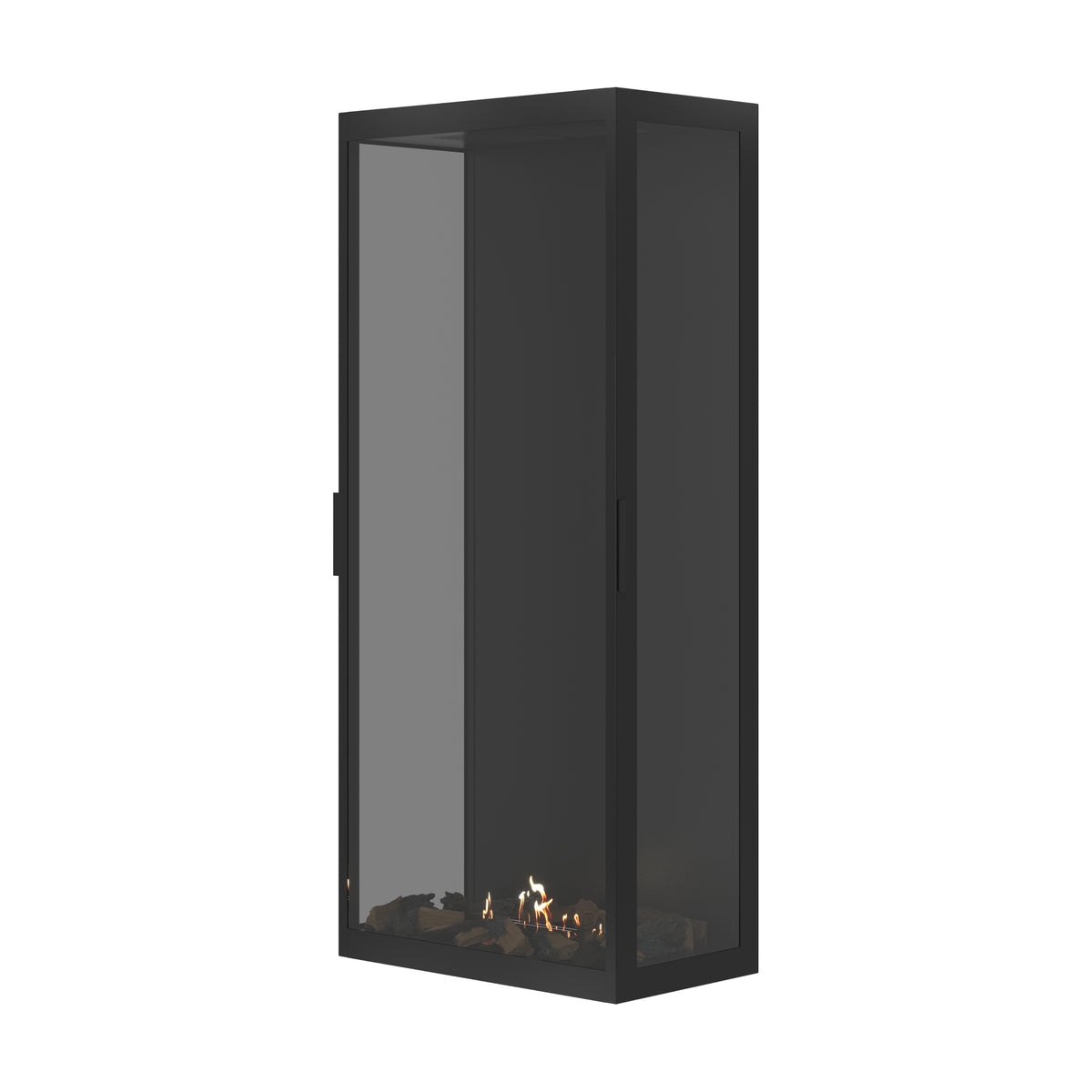 Made Three-Sided Vertical Roomdivider Full Glass 70 x 160 cm