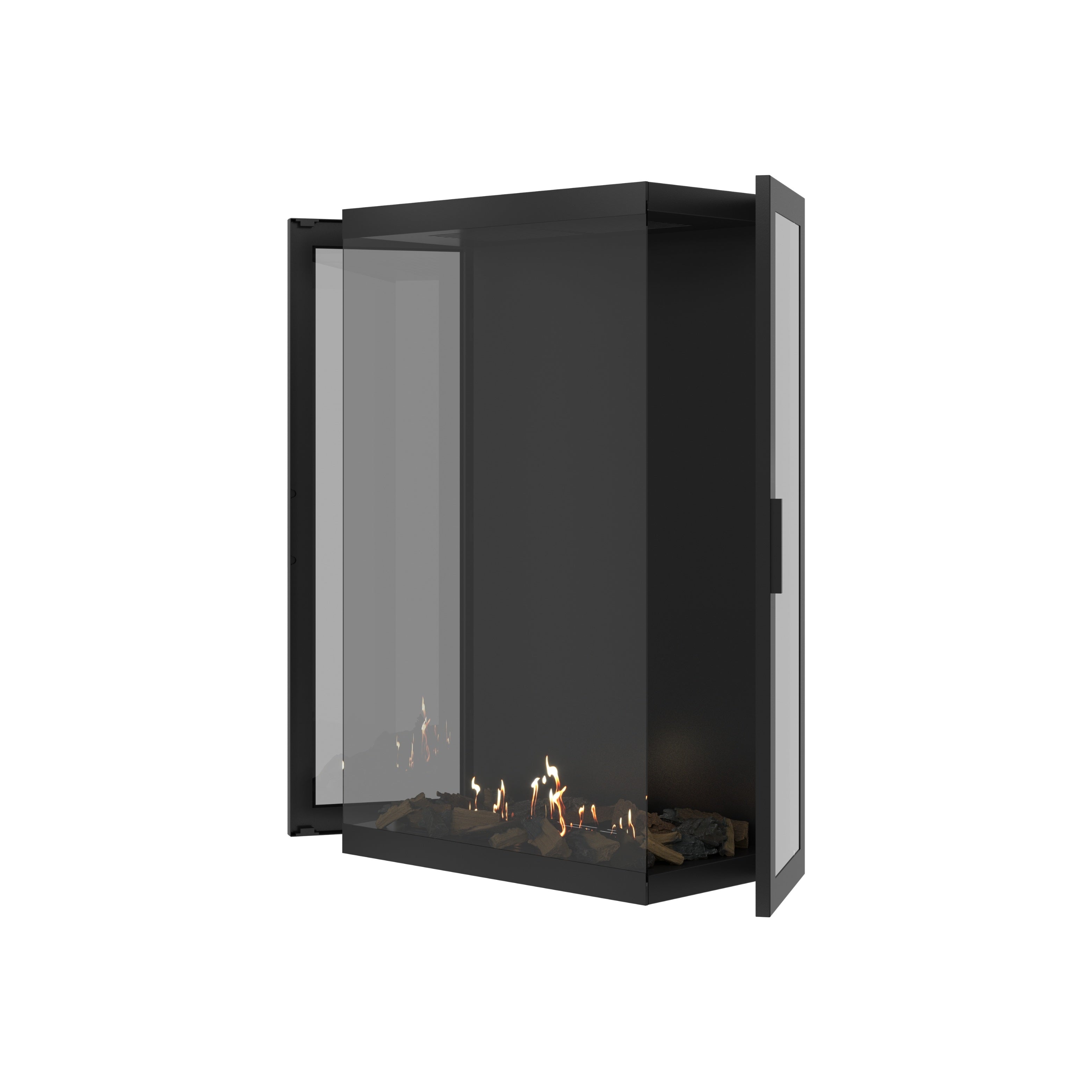 Image of Made Three-Sided Vertical Roomdivider Full Glass 80 x 100 cm
