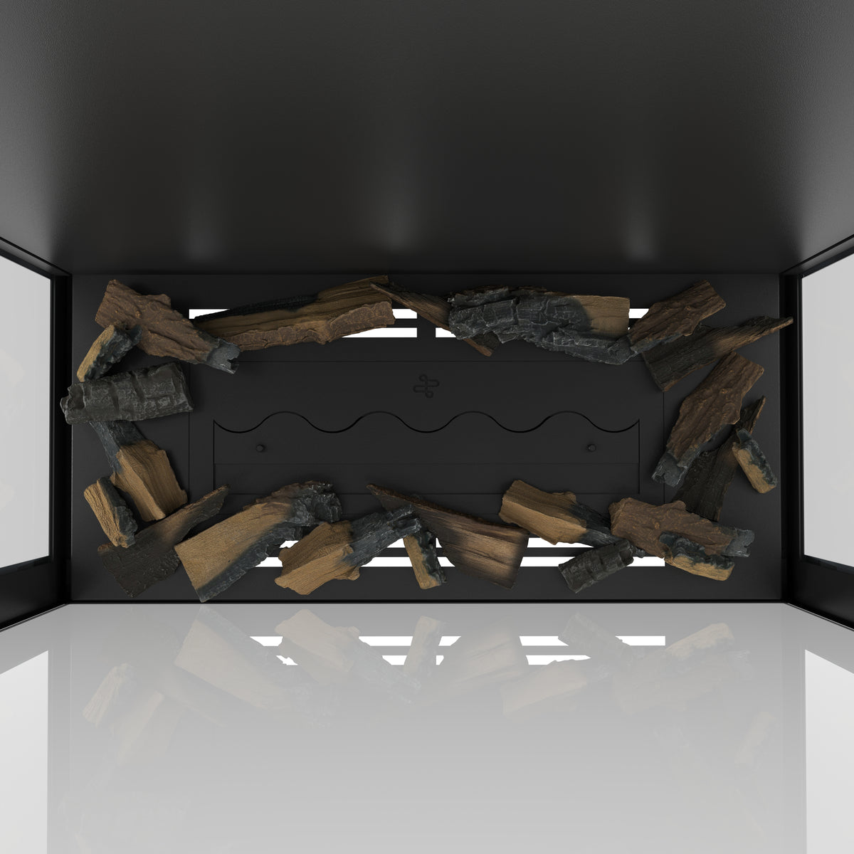 Made Three-Sided Vertical Roomdivider Full Glass 80 x 100 cm