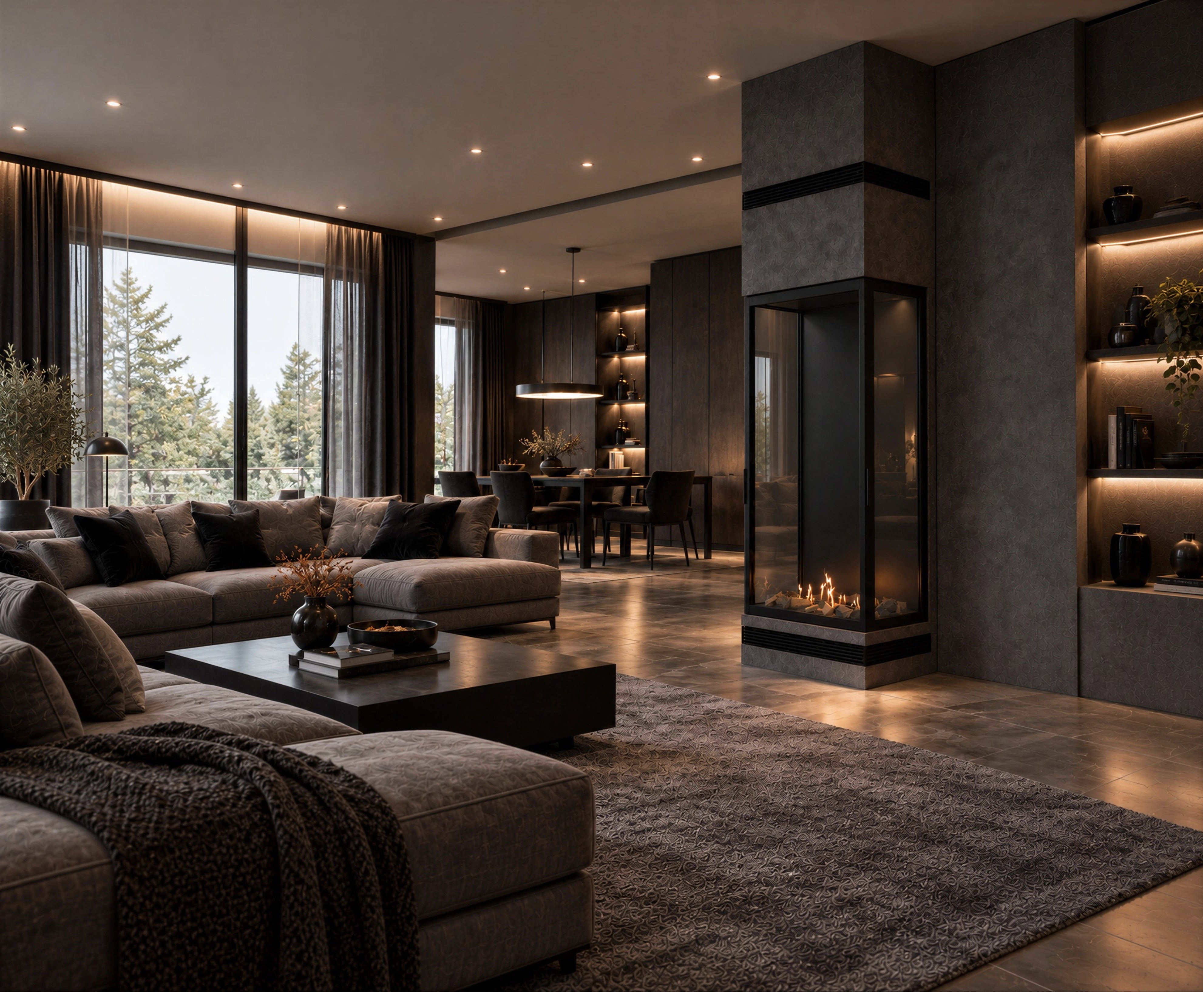 Image of Made Three-Sided Vertical Roomdivider Full Glass 80 x 100 cm