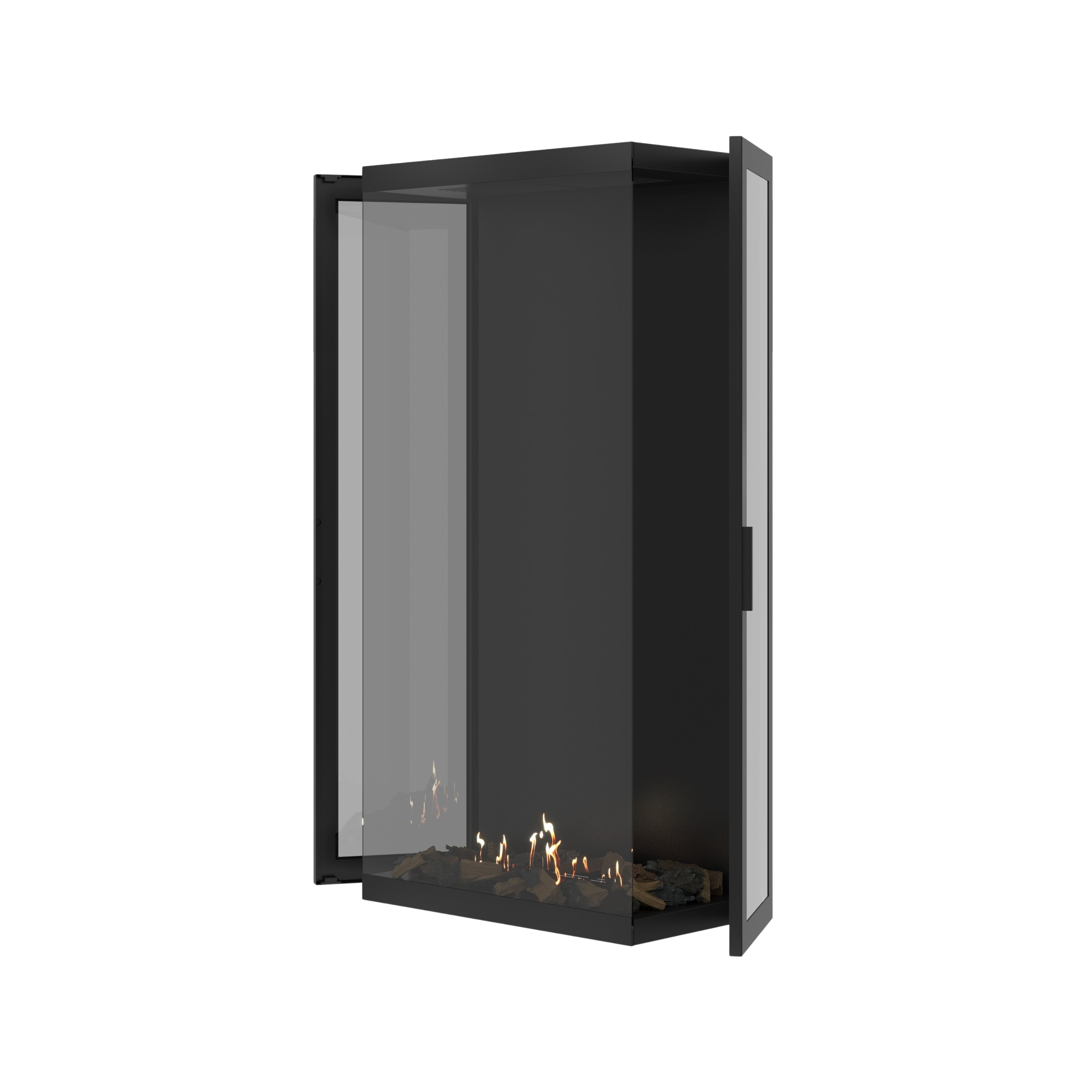 Image of Made Three-Sided Vertical Roomdivider Full Glass 80 x 120 cm