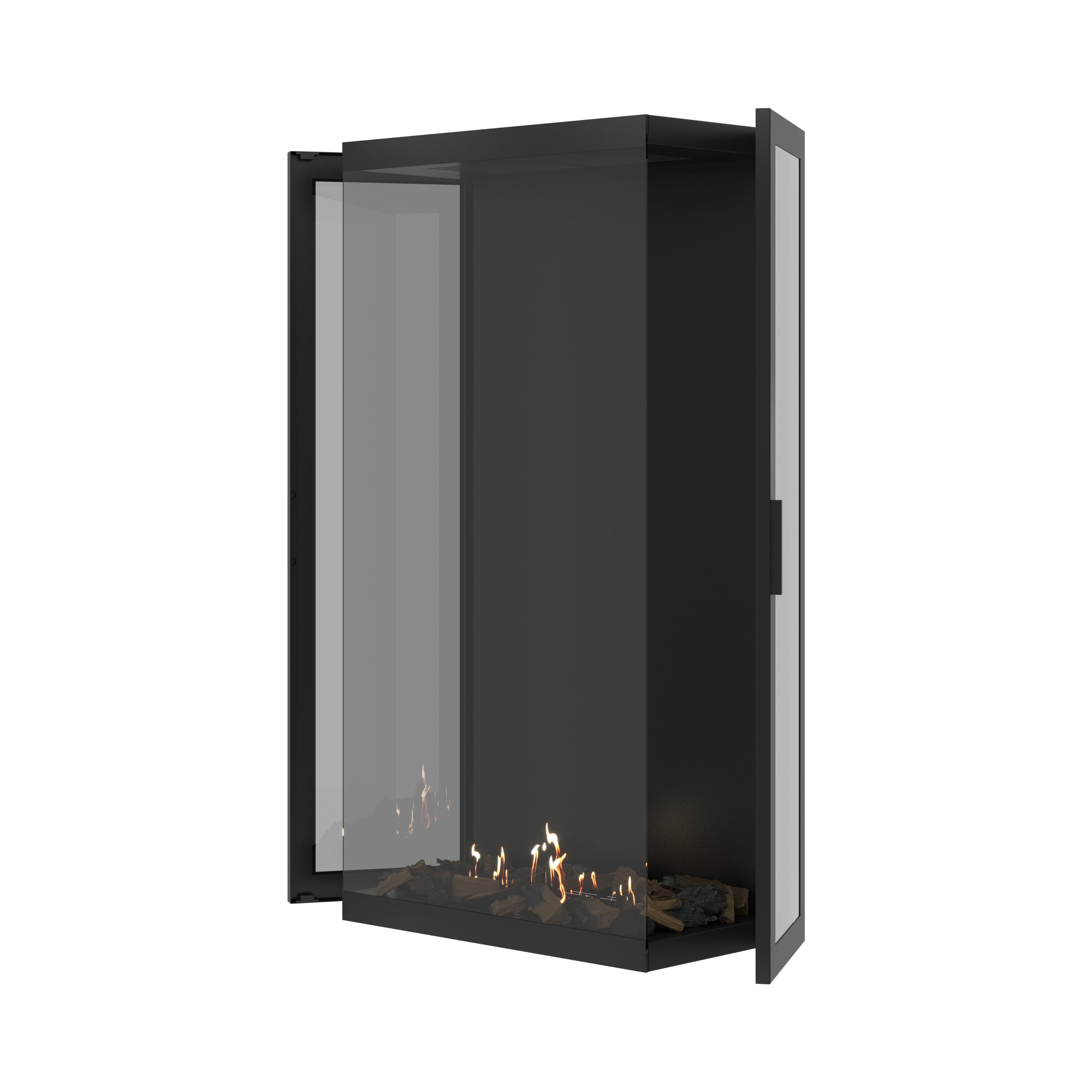 Image of Made Three-Sided Vertical Roomdivider Full Glass 80 x 140 cm