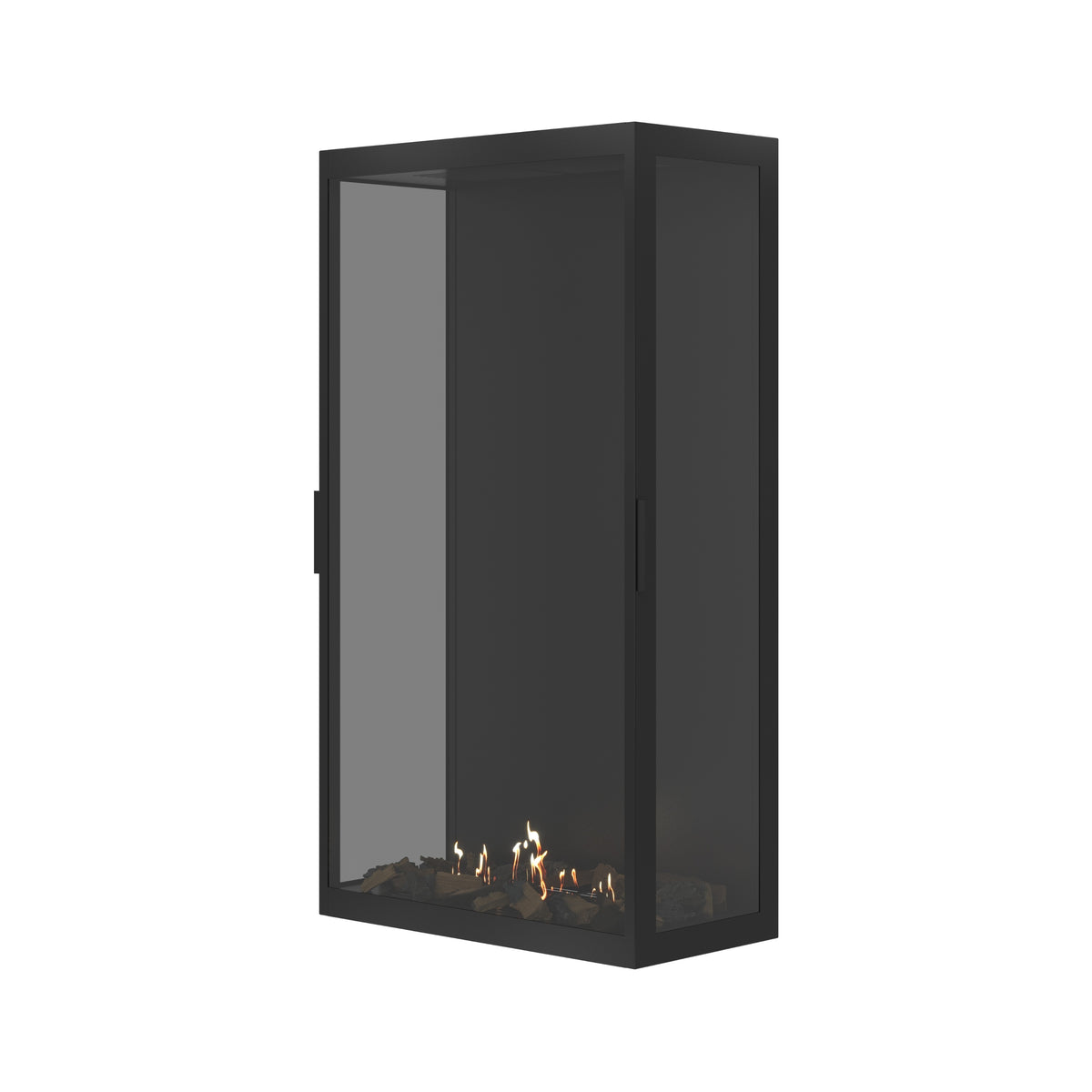 Made Three-Sided Vertical Roomdivider Full Glass 80 x 140 cm