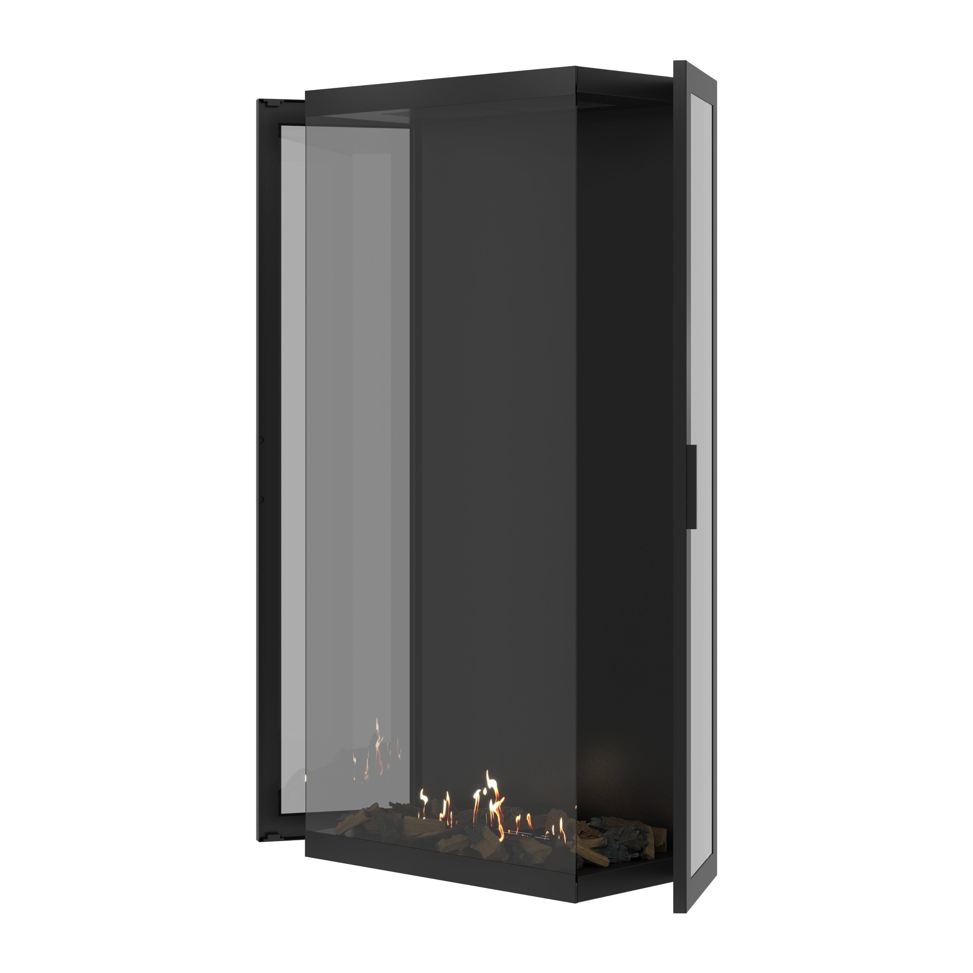 Image of Made Three-Sided Vertical Roomdivider Full Glass 80 x 160 cm