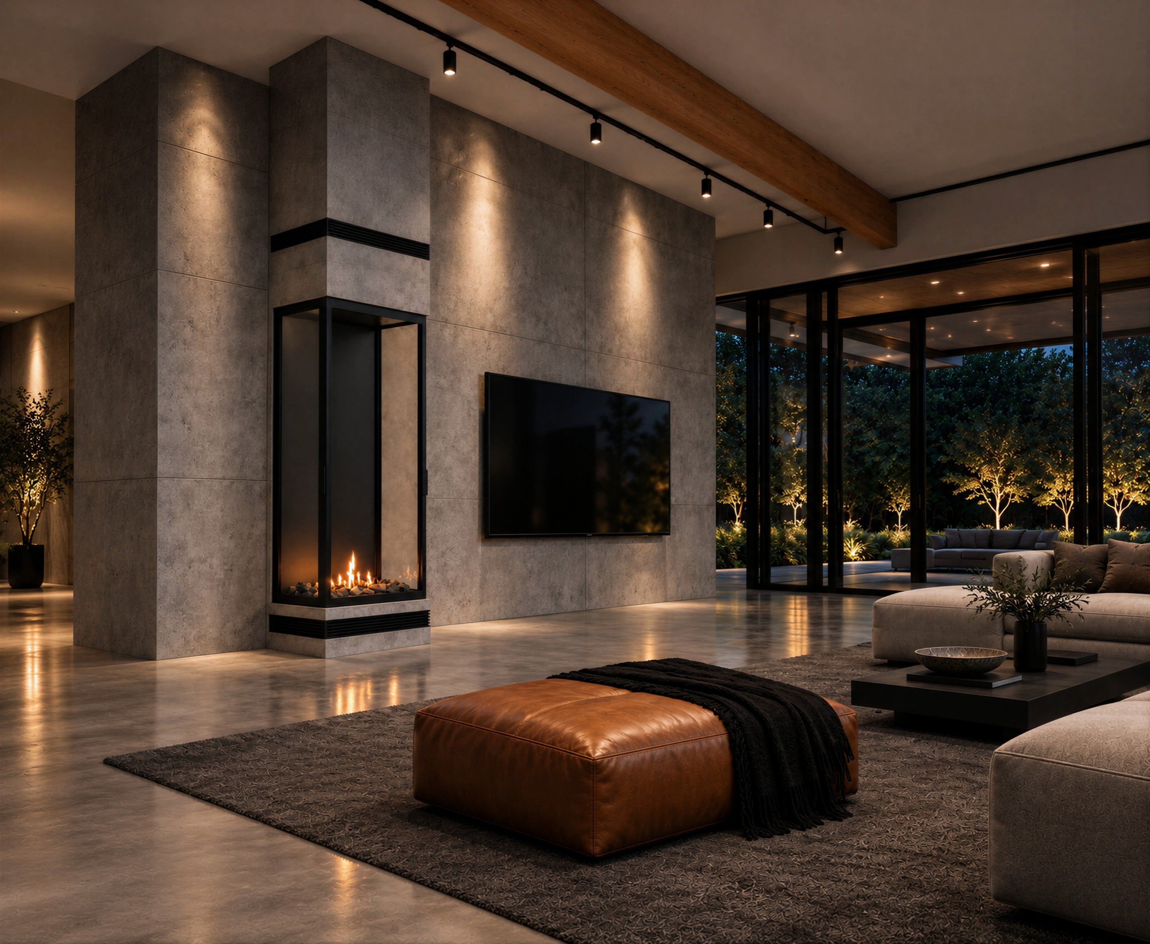 Image of Made Three-Sided Vertical Roomdivider Full Glass 80 x 160 cm
