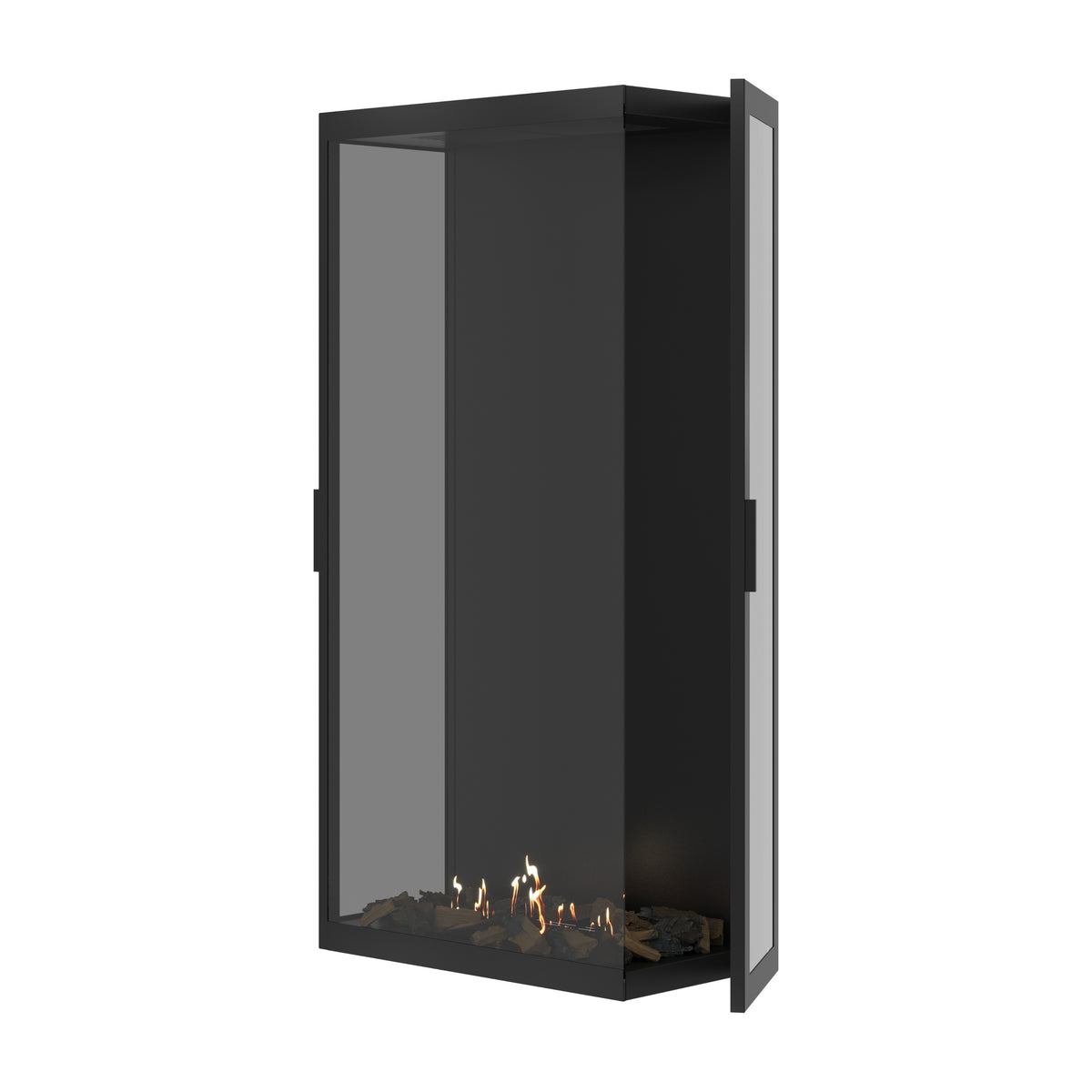 Made Three-Sided Vertical Roomdivider Full Glass 80 x 160 cm
