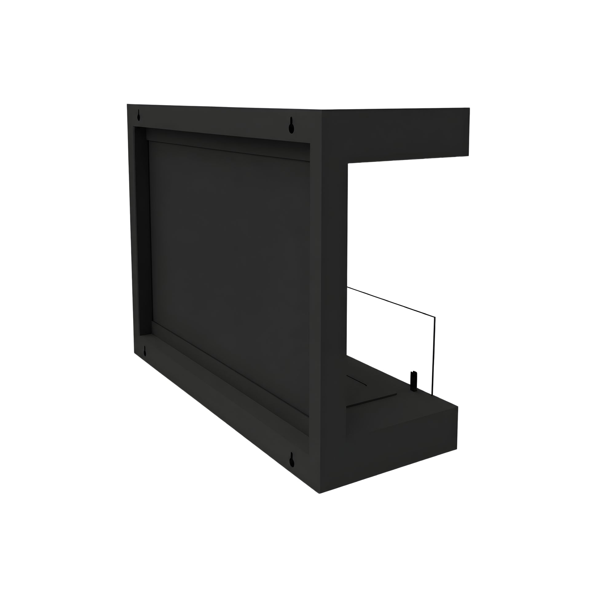 Manche Box Wall Mounting Fireplace Black 80 cm