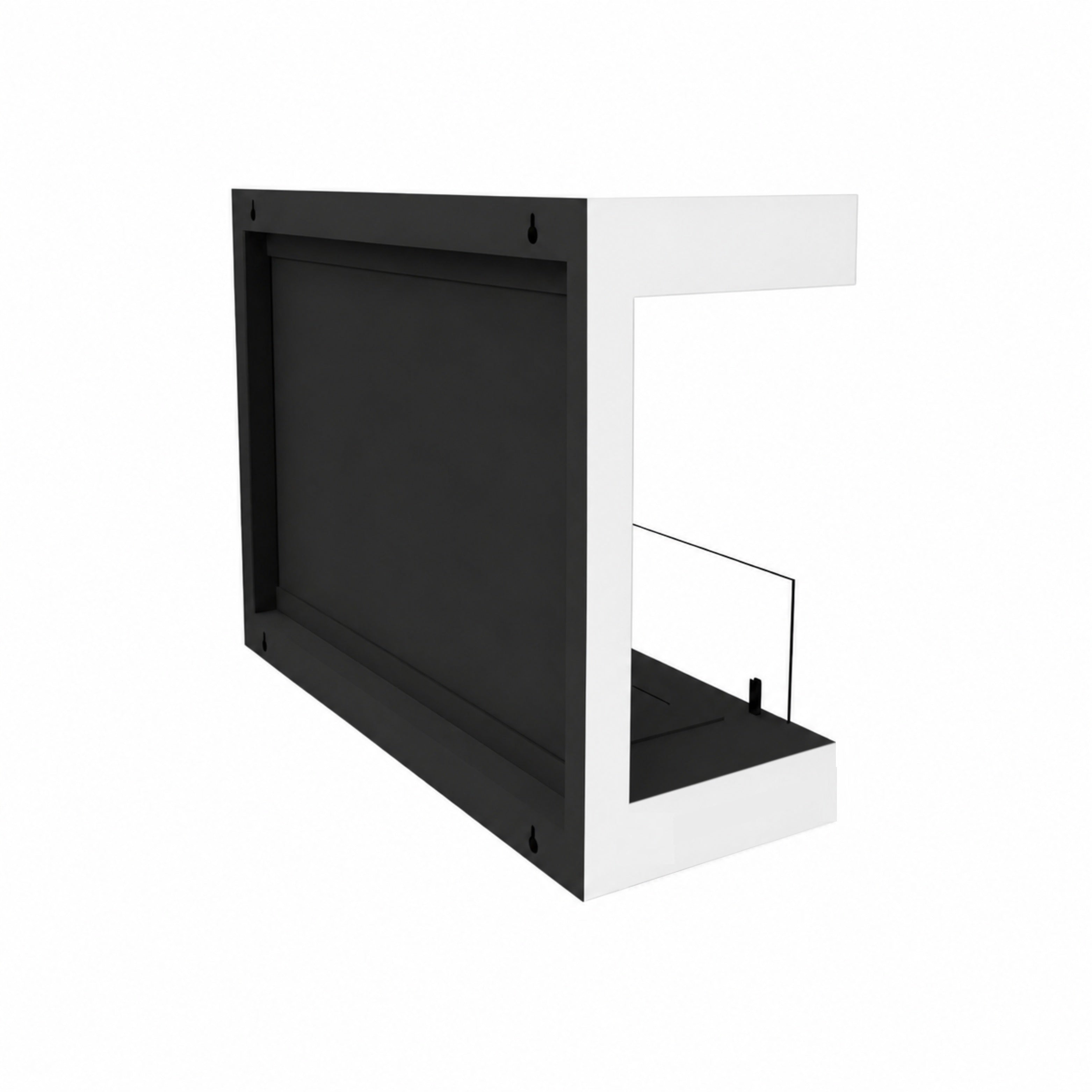 Image of Manche Box Wall Mounting Fireplace white 80 cm
