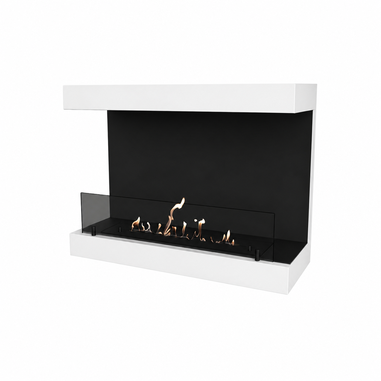 Manche Box Wall Mounting Fireplace white 80 cm