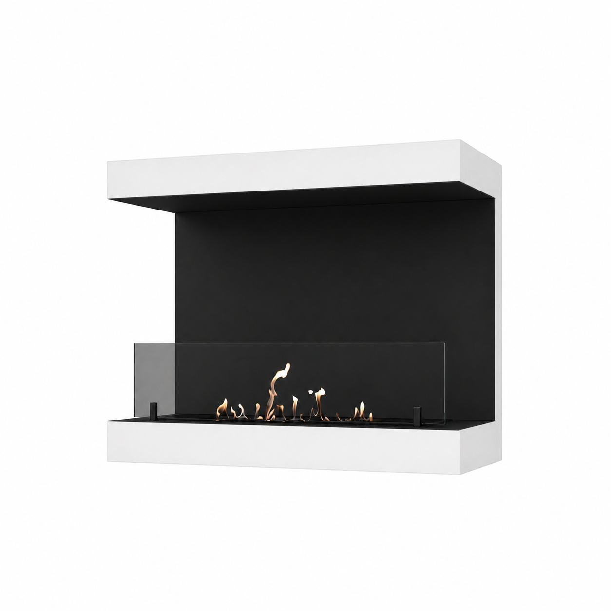 Manche Box Wall Mounting Fireplace white 80 cm