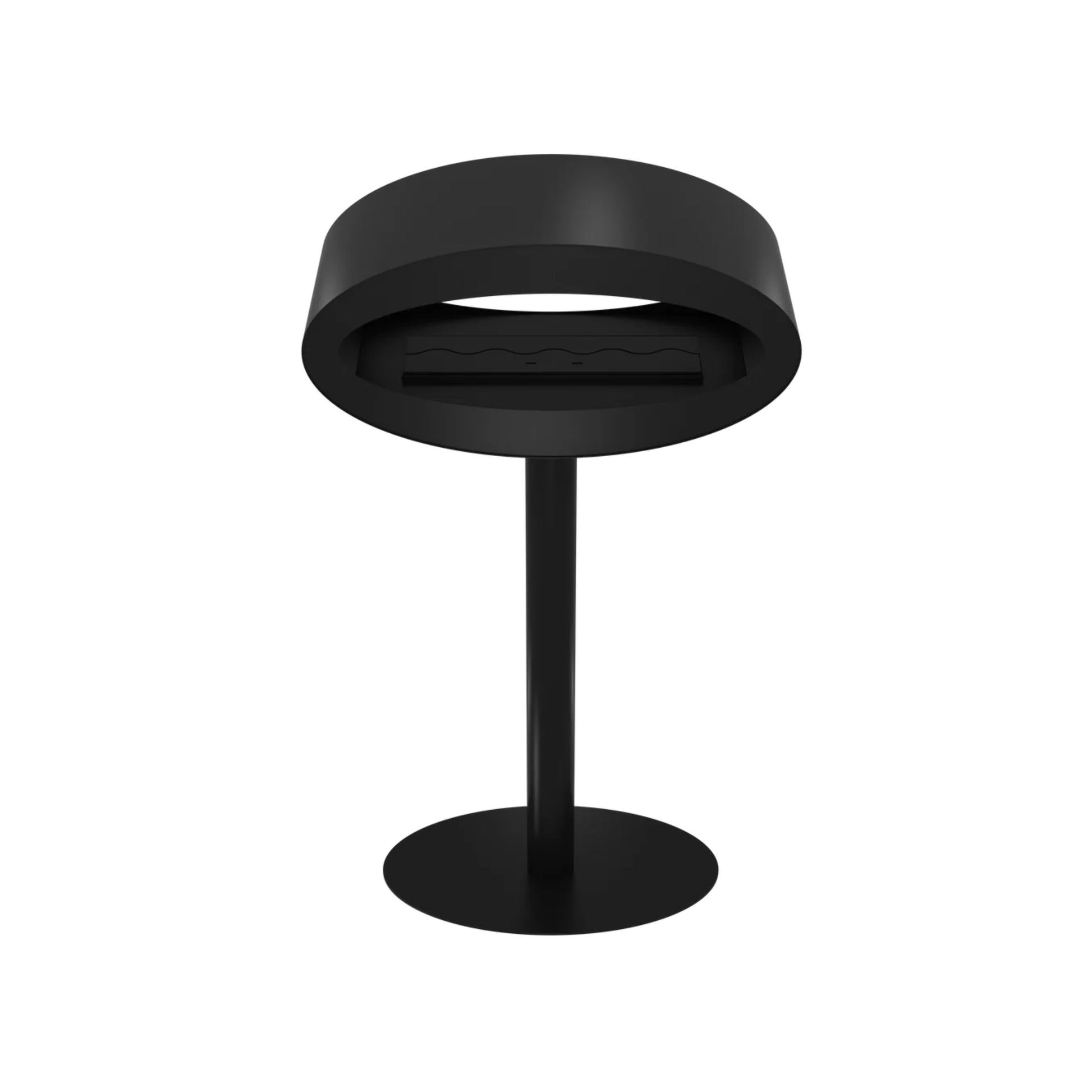 Ova Freestanding See-Through Fireplace Black D80 cm
