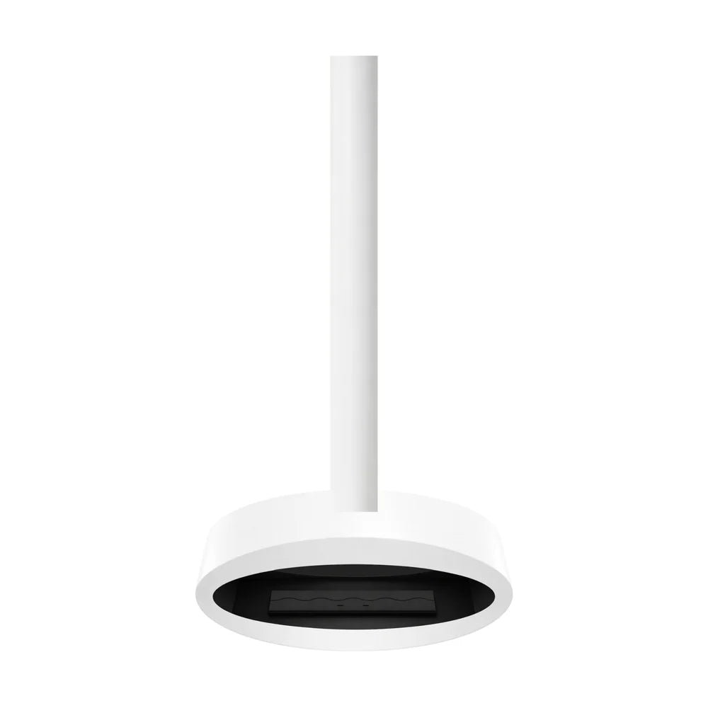 Image of Ova Tube Closed White Ceiling Fireplace 100 cm