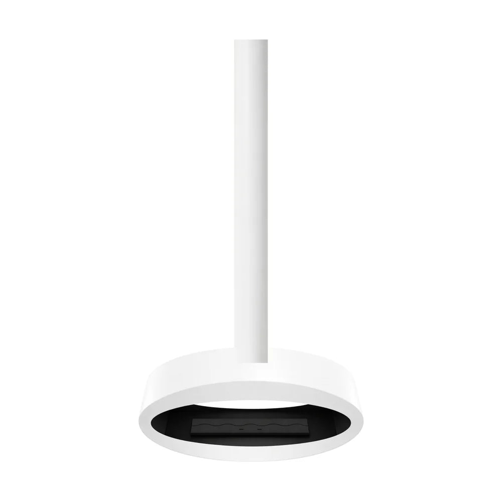 Ova Tube White See-Through Ceiling Fireplace 100 cm