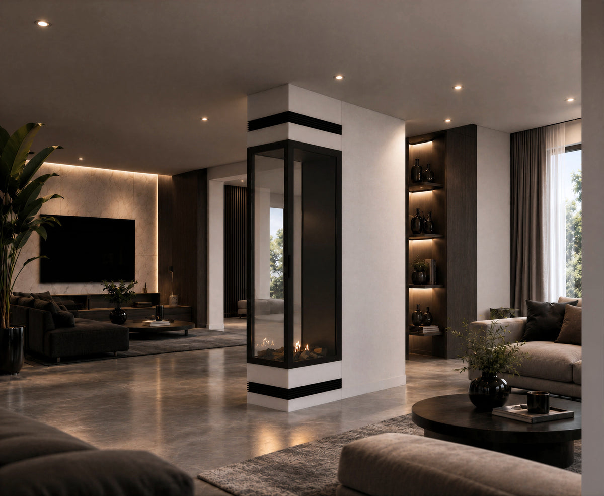 Saint Roomdivider with Full Glass 60 x 120 cm