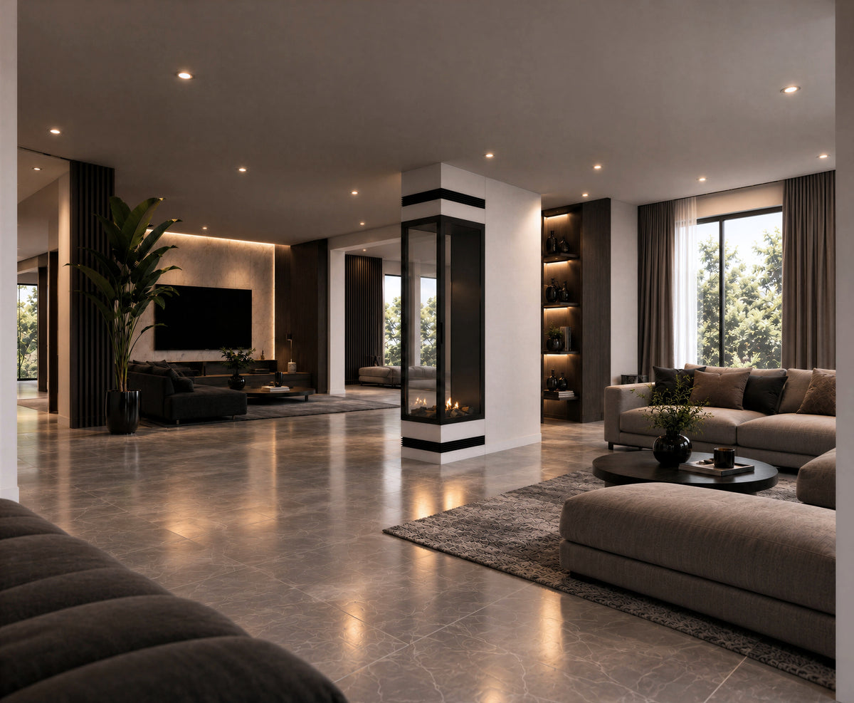 Saint Roomdivider with Full Glass 60 x 120 cm