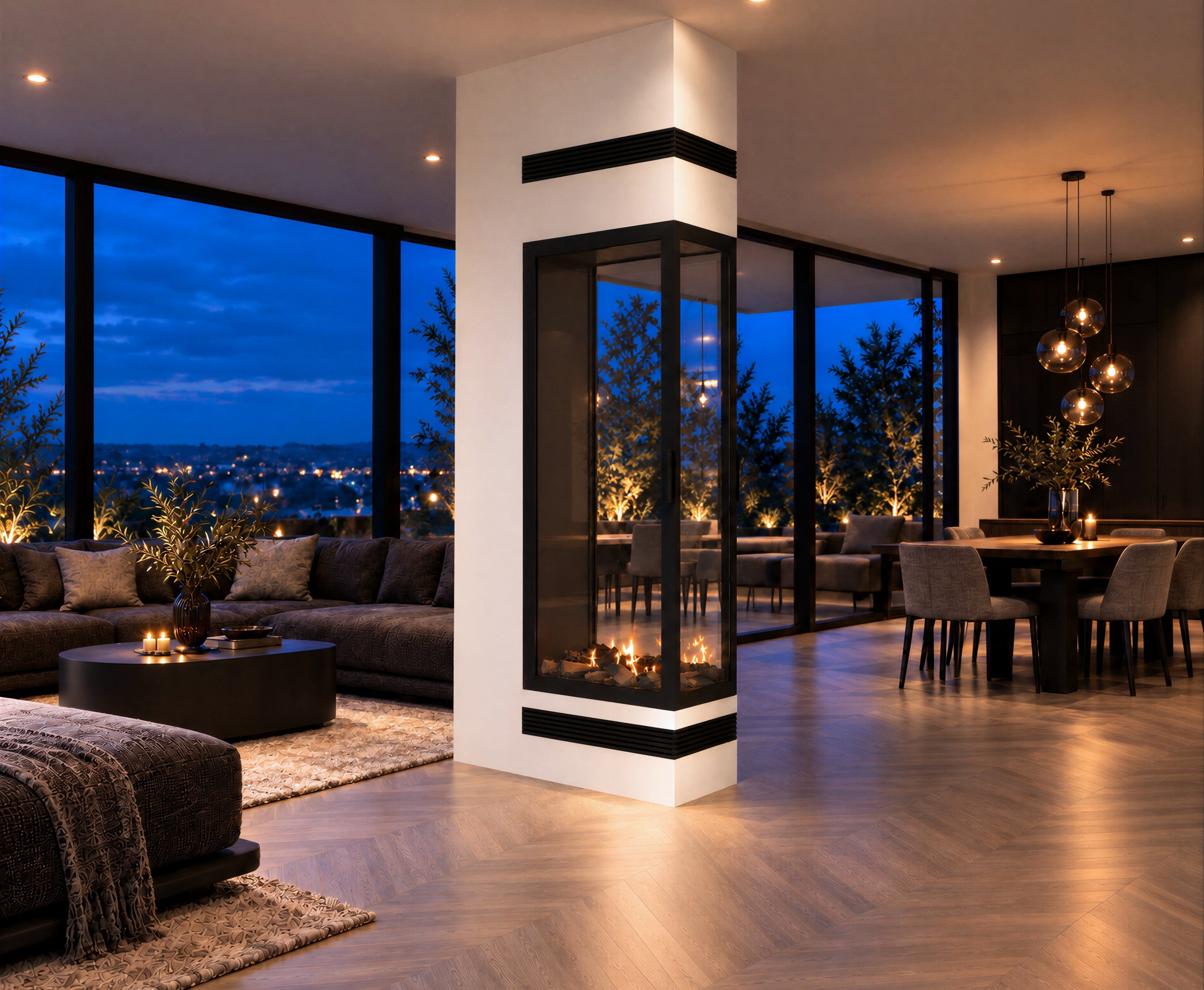 Image of Saint Roomdivider with Full Glass 70 x 160 cm