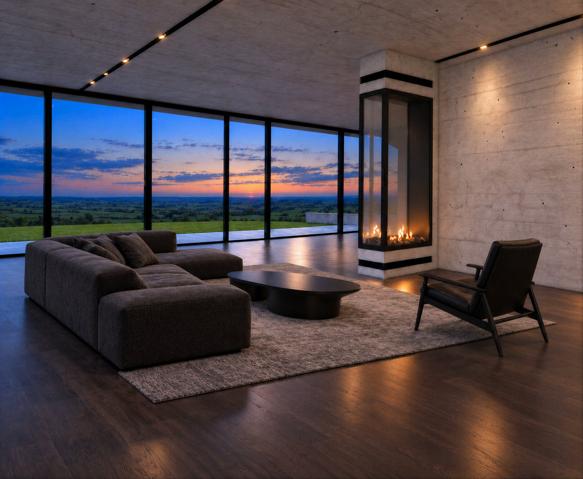 Saint Roomdivider with Full Glass 80 x 100 cm