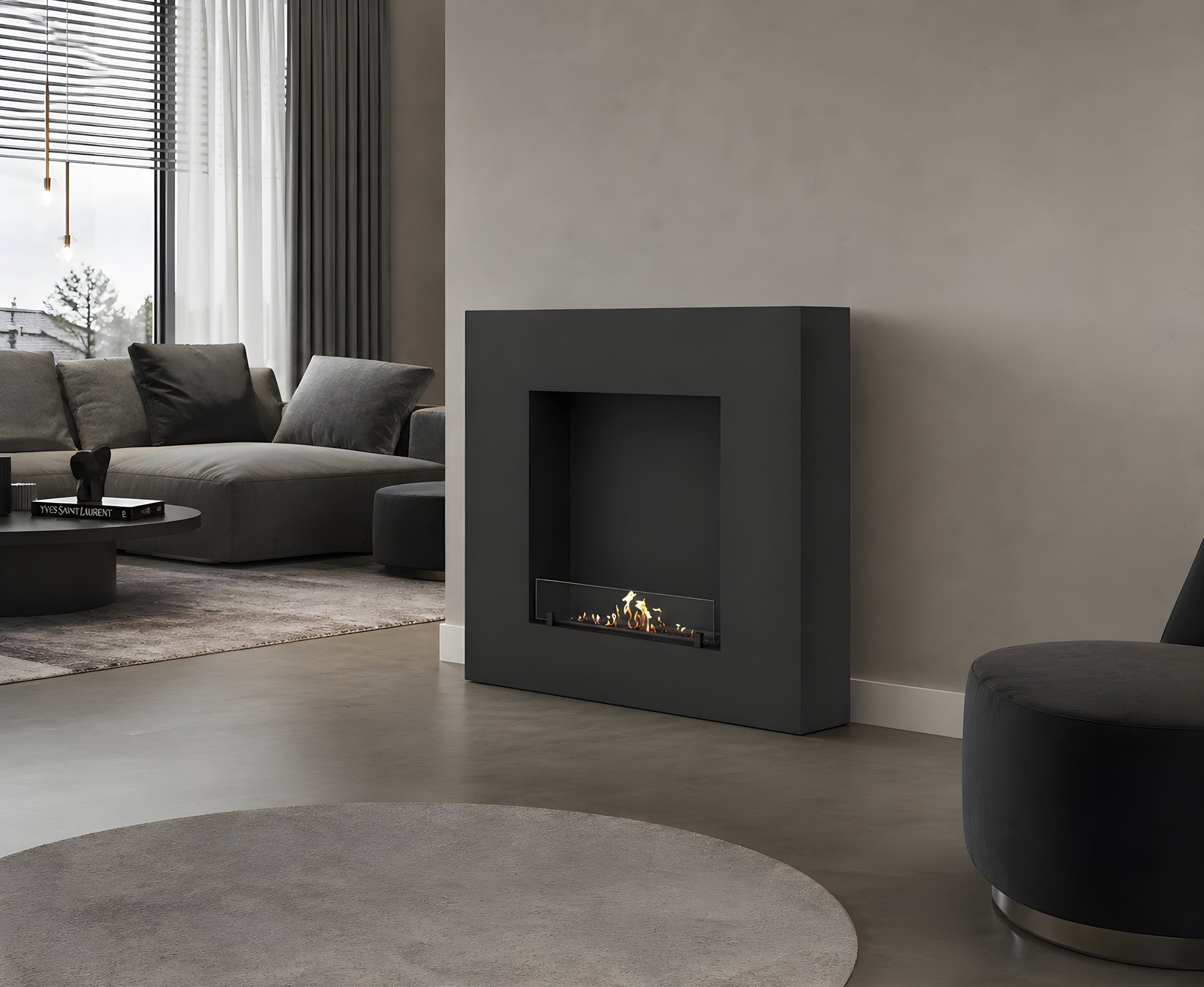 Selected Box Freestanding Fireplace 120 cm