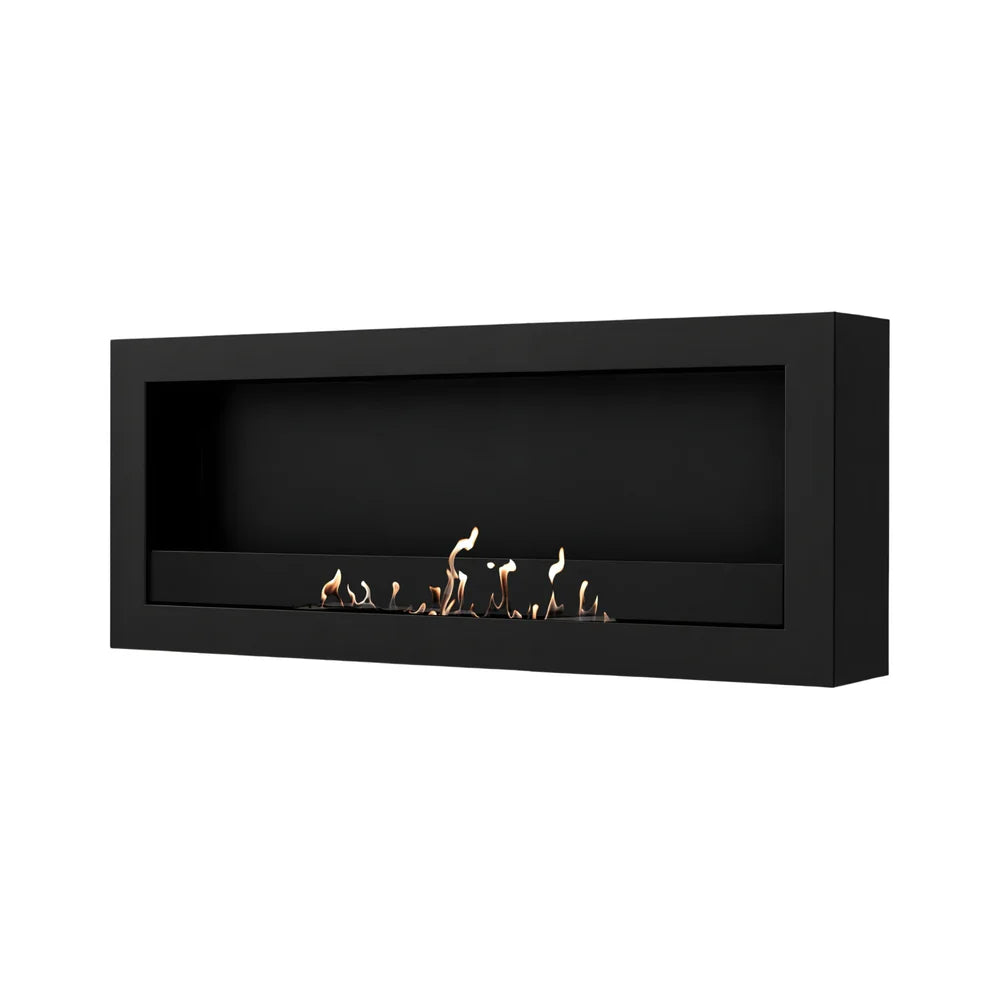 Selected Box Wall Mounting Fireplace Black 100 cm