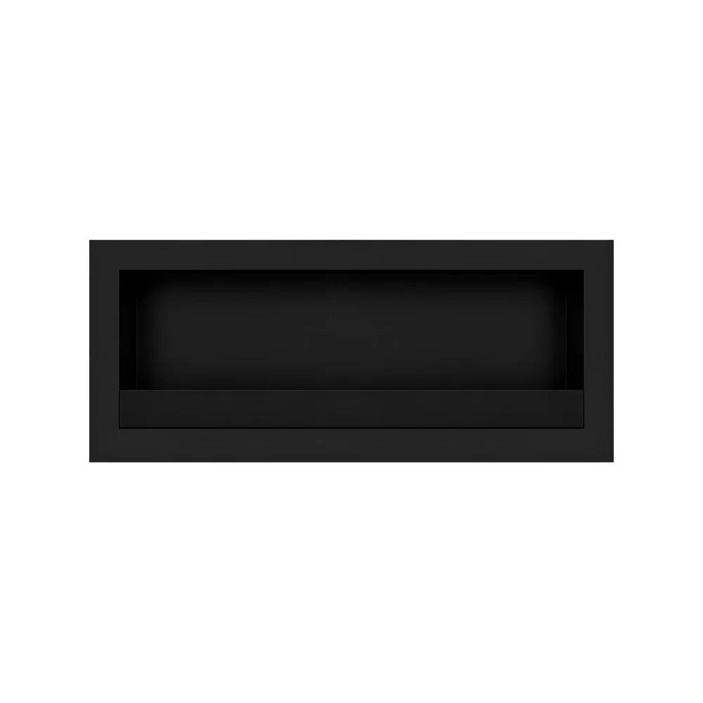 Image of Selected Box Wall Mounting Fireplace Black 100 cm