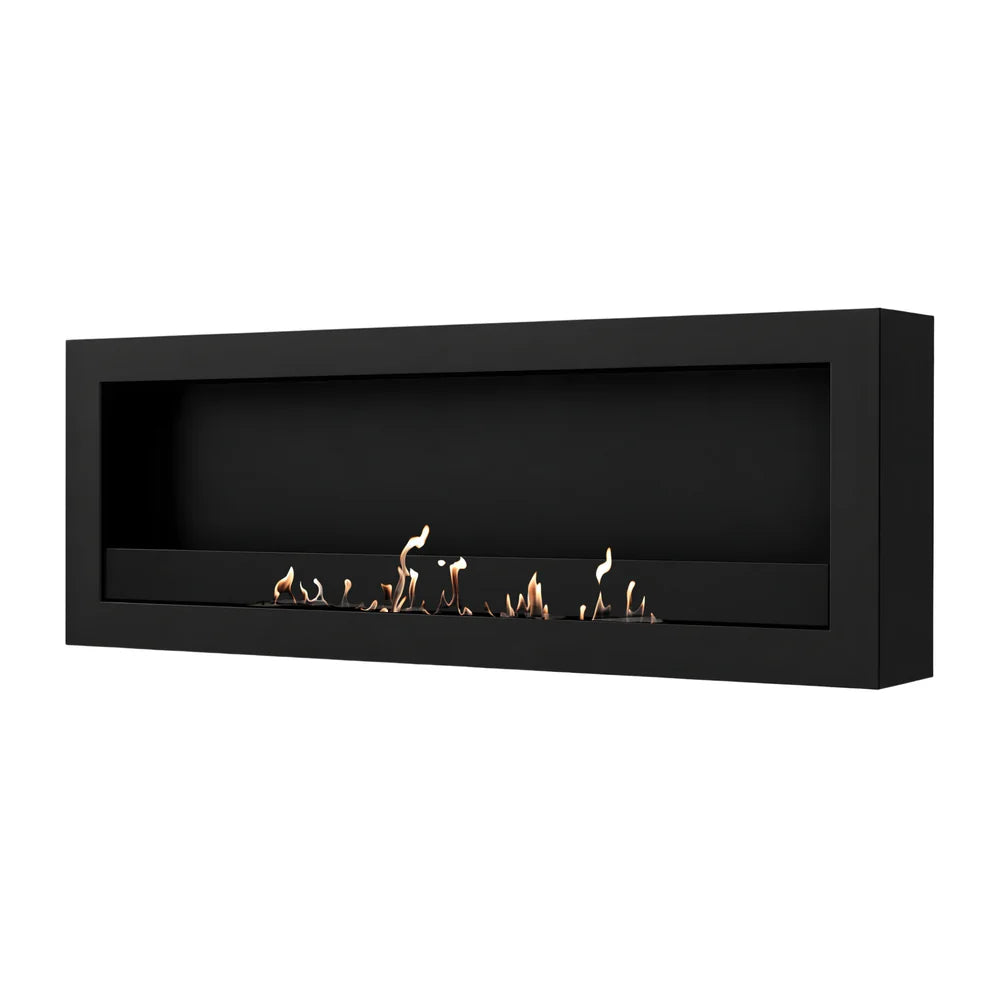 Selected Box Wall Mounting Fireplace Black 120 cm