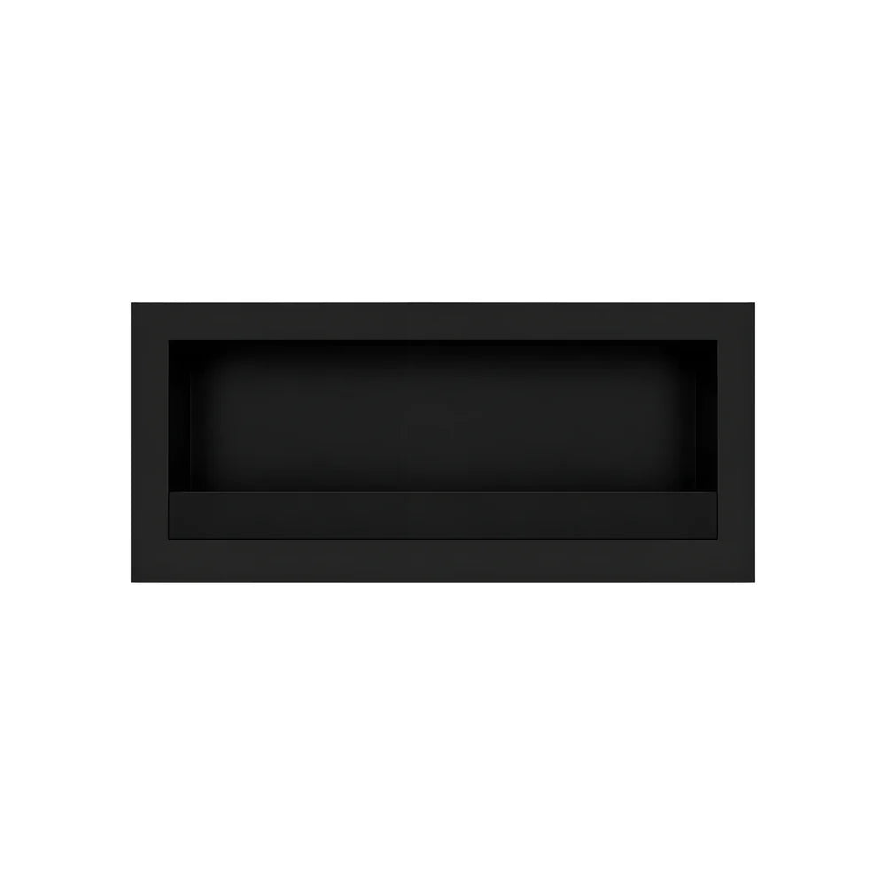 Image of Selected Box Wall Mounting Fireplace Black 80 cm