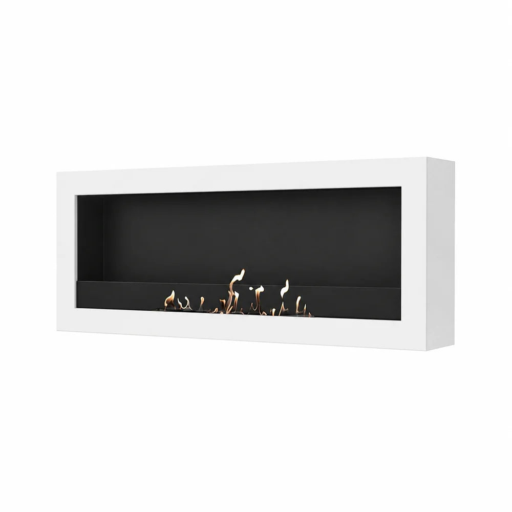 Selected Box Wall Mounting Fireplace White 100 cm