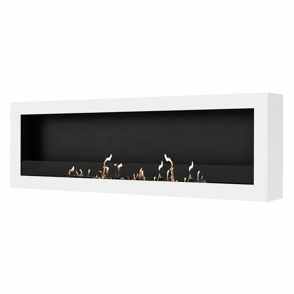 Selected Box Wall Mounting Fireplace White 140 cm