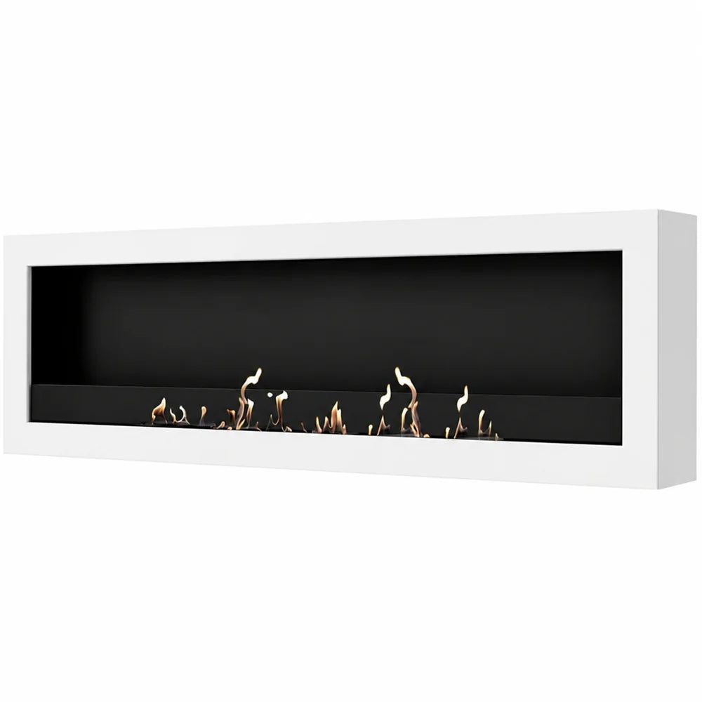 Image of Selected Box Wall Mounting Fireplace White 160 cm