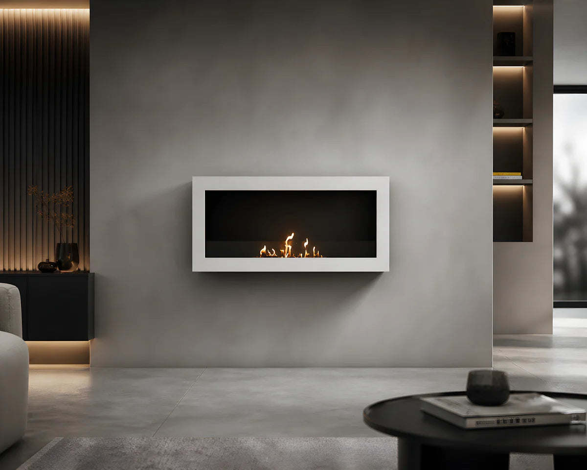 Selected Box Wall Mounting Fireplace White 80 cm