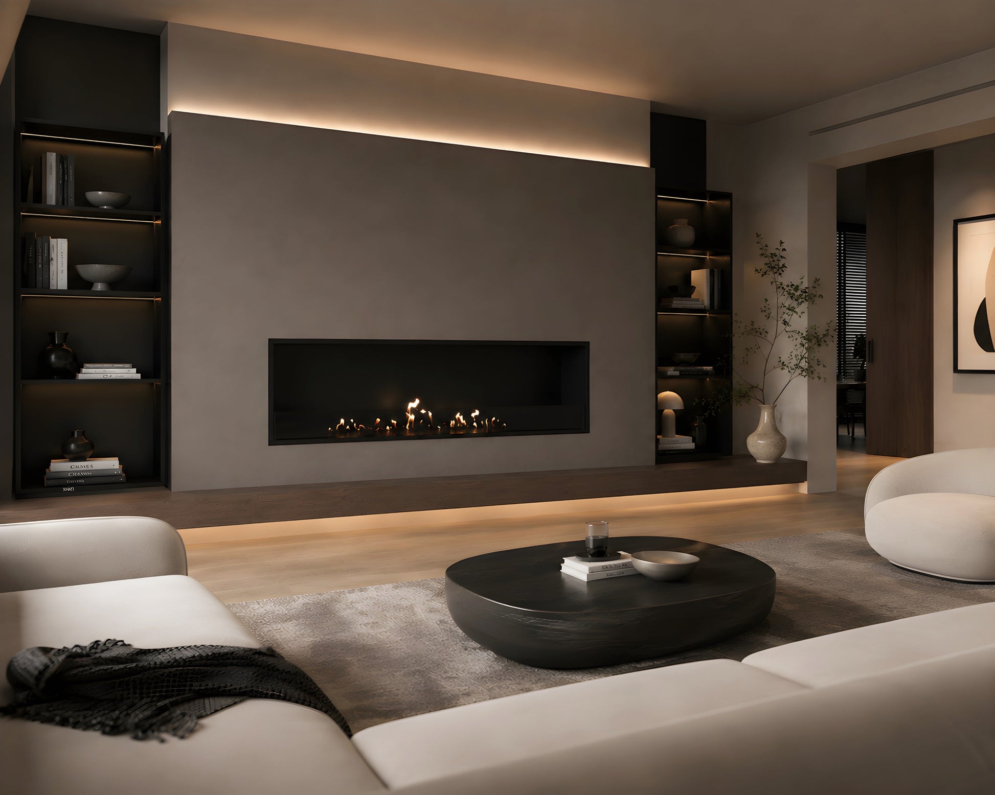Selected Built-in Fireplace 160 cm