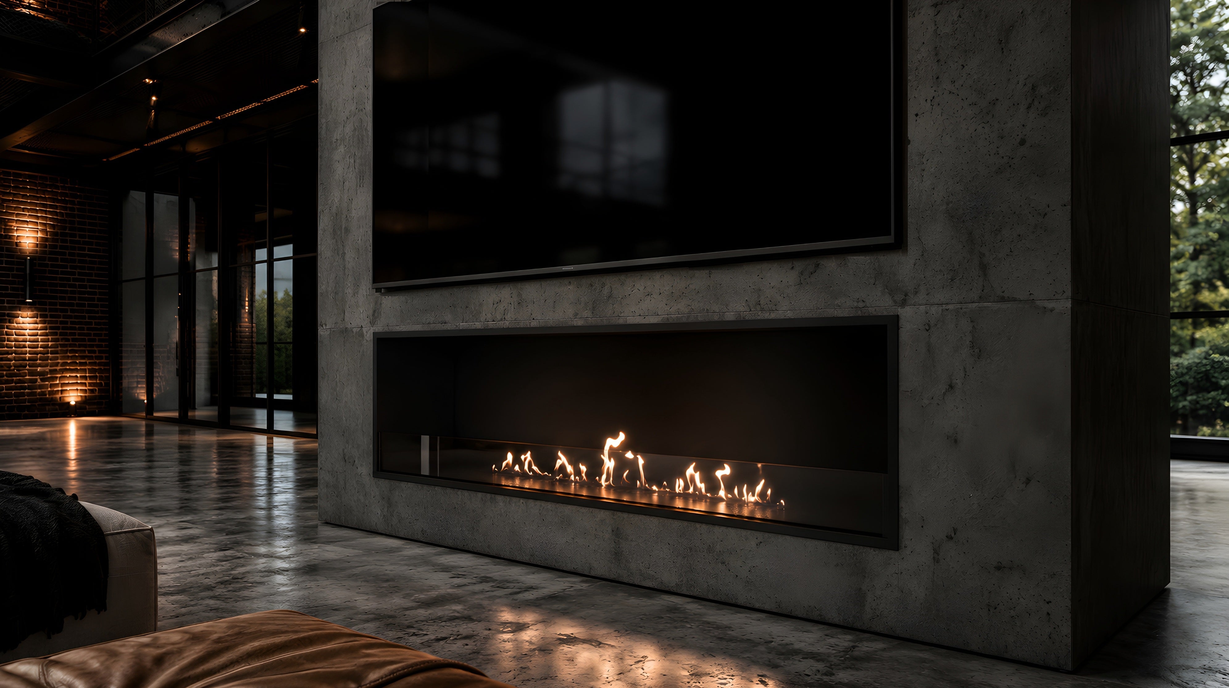 Image of Selected Built-in Fireplace 200 cm