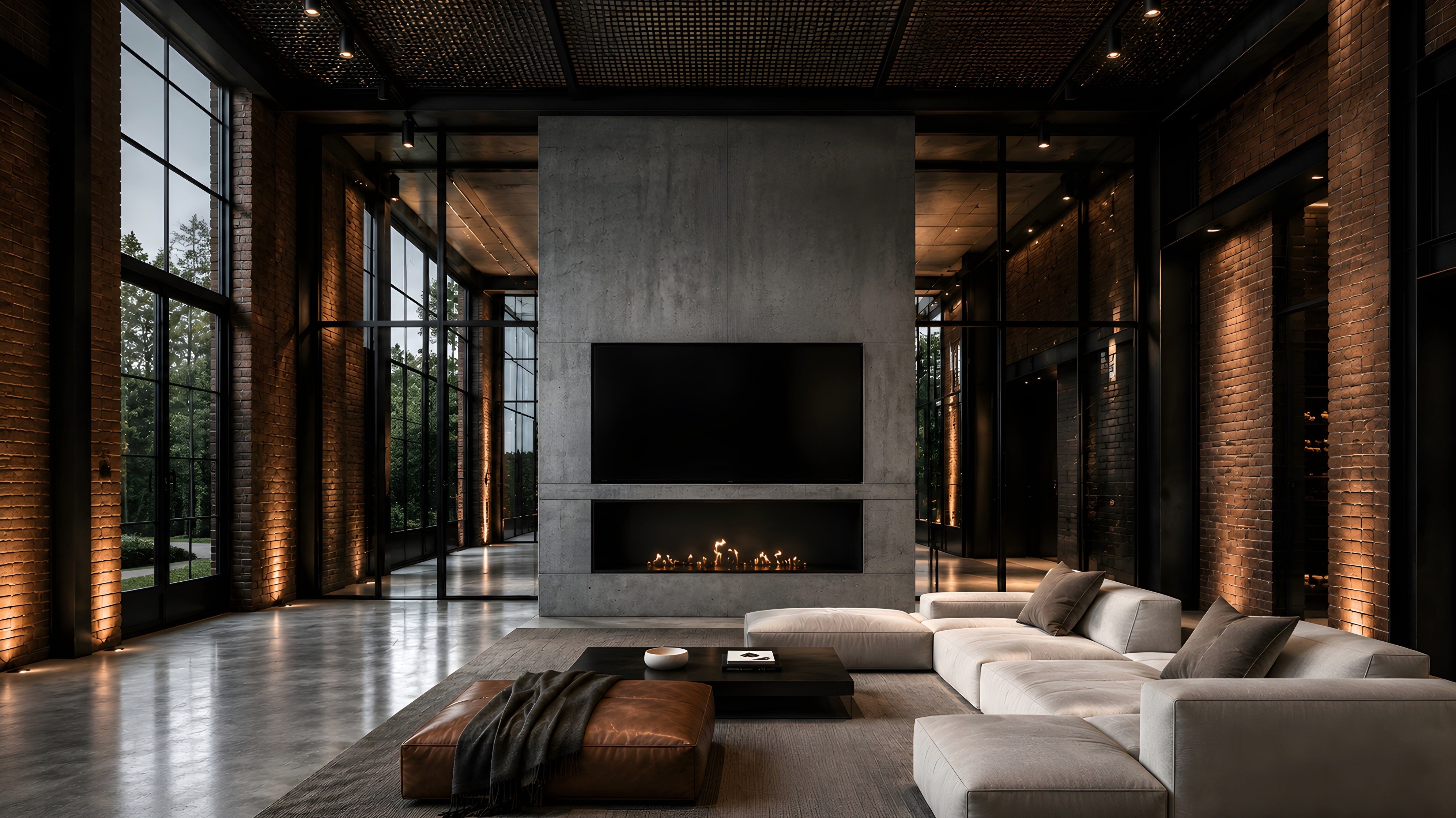 Image of Selected Built-in Fireplace 200 cm