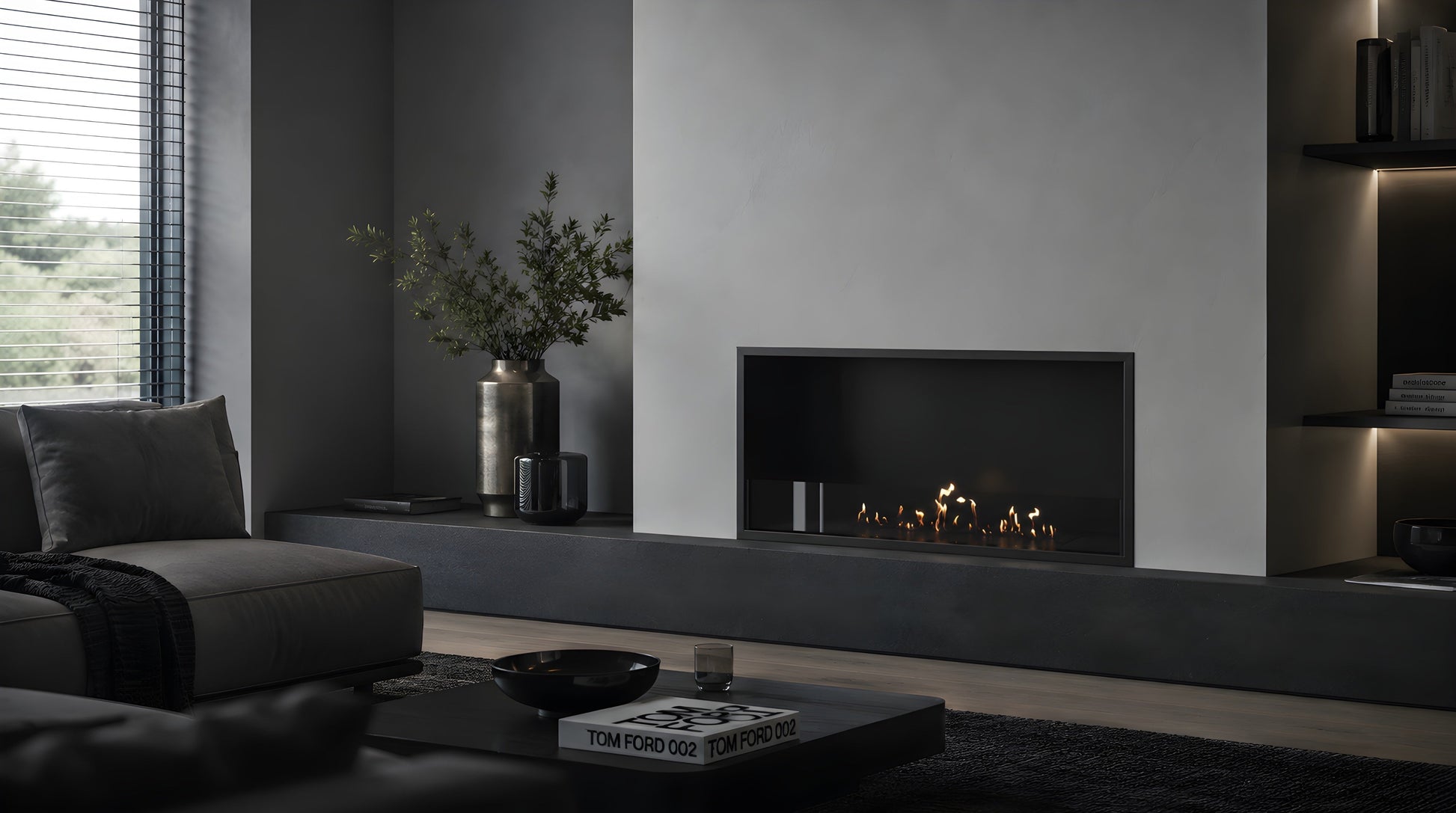 Selected Built-in Fireplace 90 cm