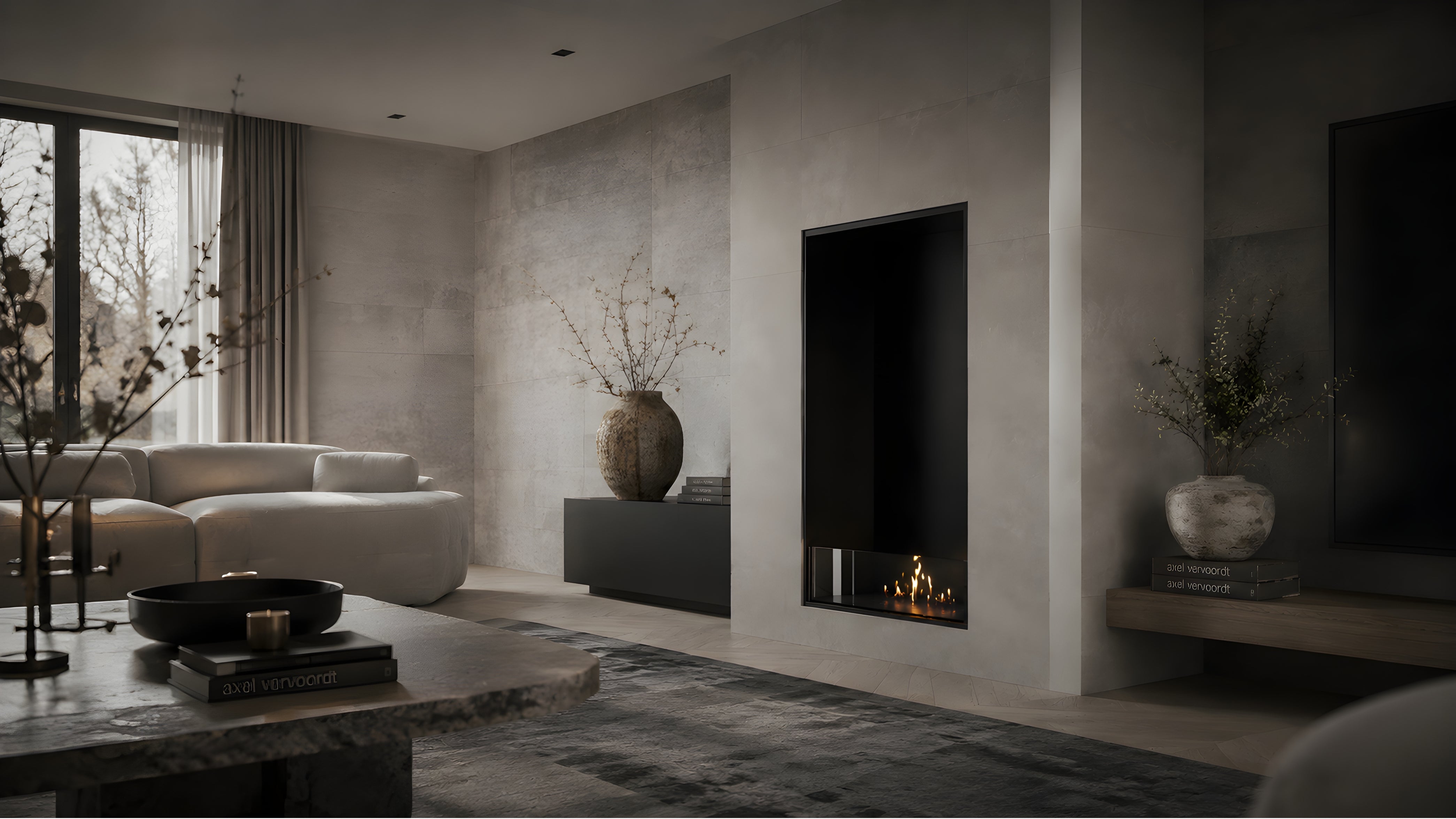 Image of Selected Vertical Fireplace 60 x 100 cm